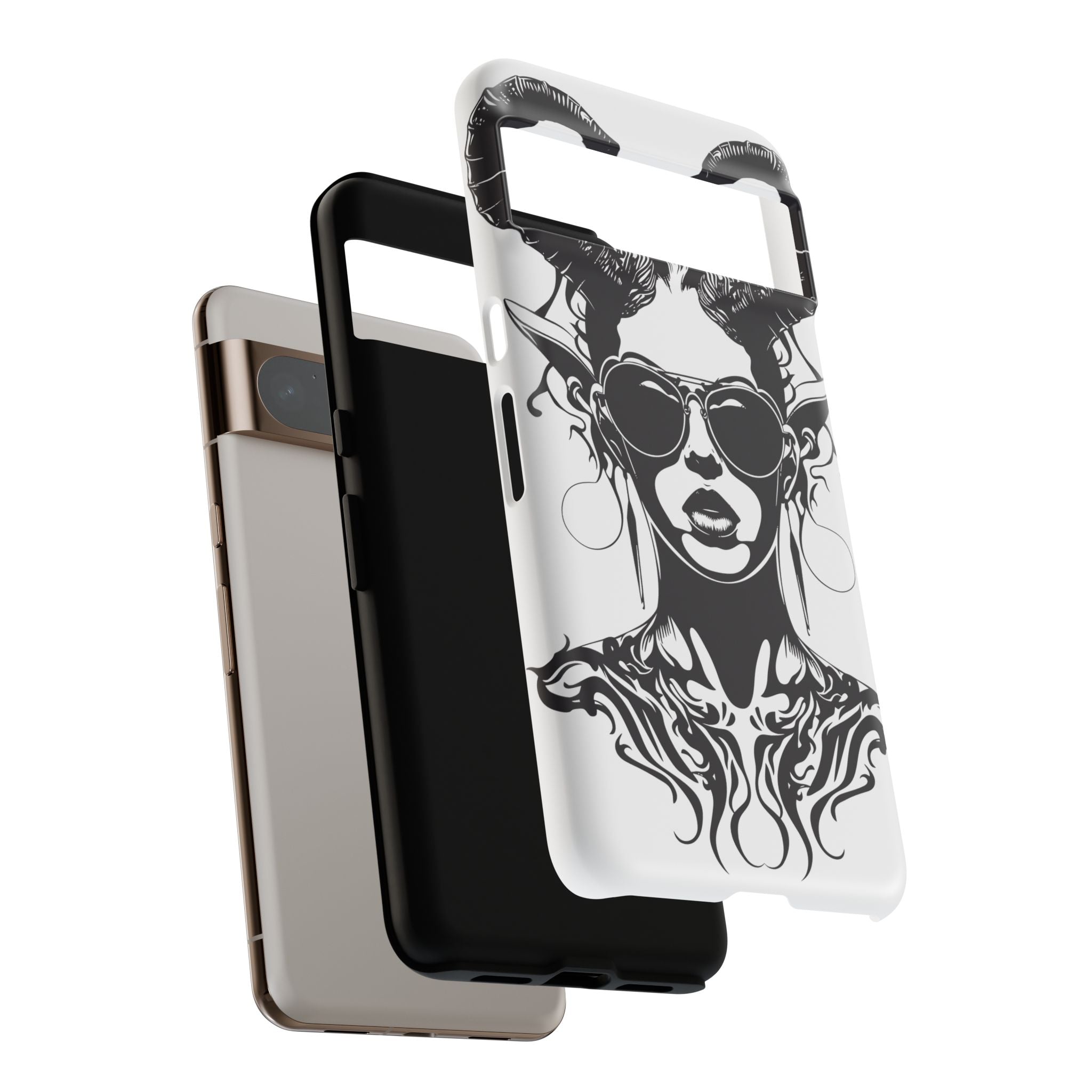 Tough Cases: Stylish Phone Case with Edgy Design, Protective Cover, Gift for Her, Trendy Accessories, Unique Art, Holiday Present