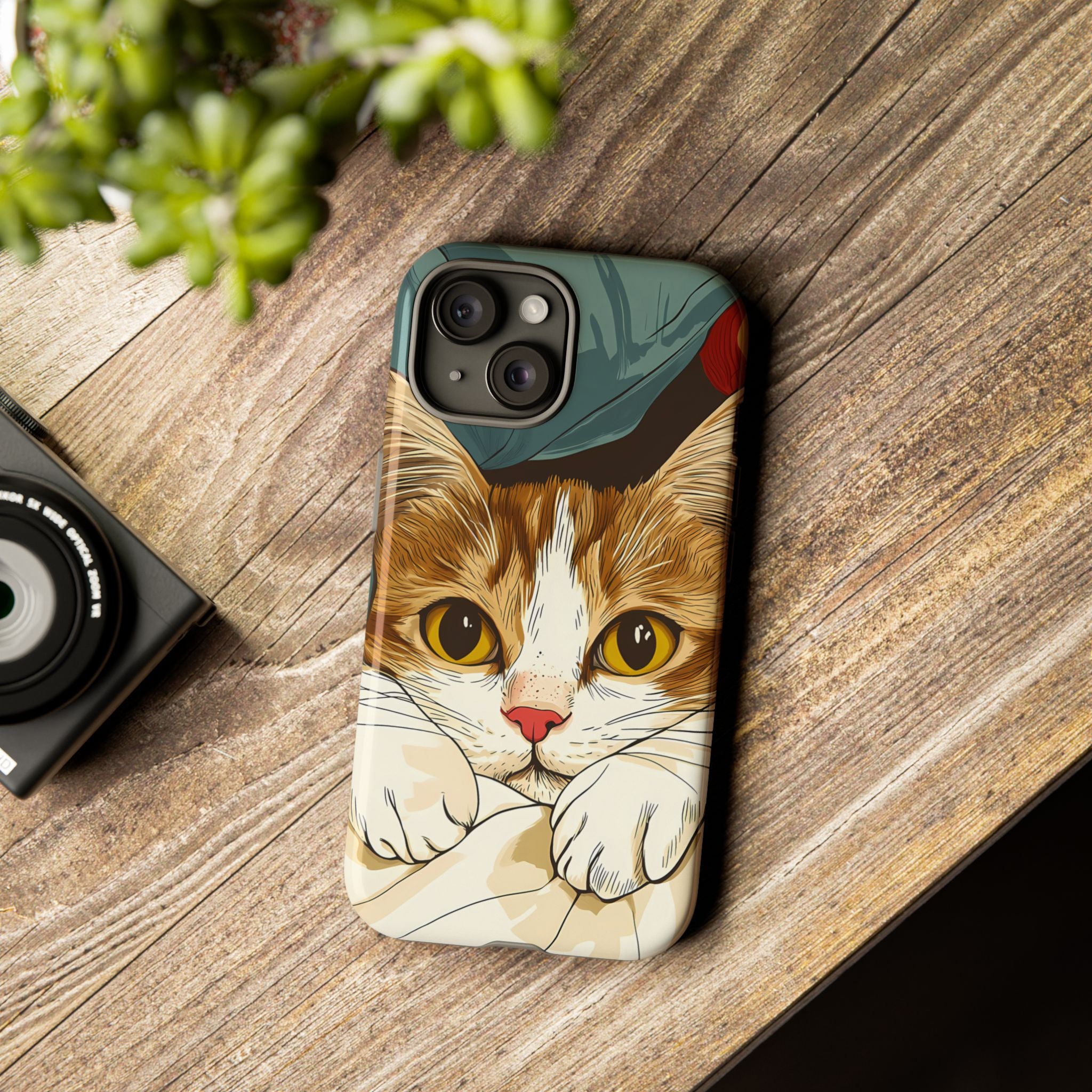 Cute Cat Phone Case - Ideal for Cat Lovers, Pet Owners, Birthday Gifts, Smartphone Accessories, Funny Pet Humor