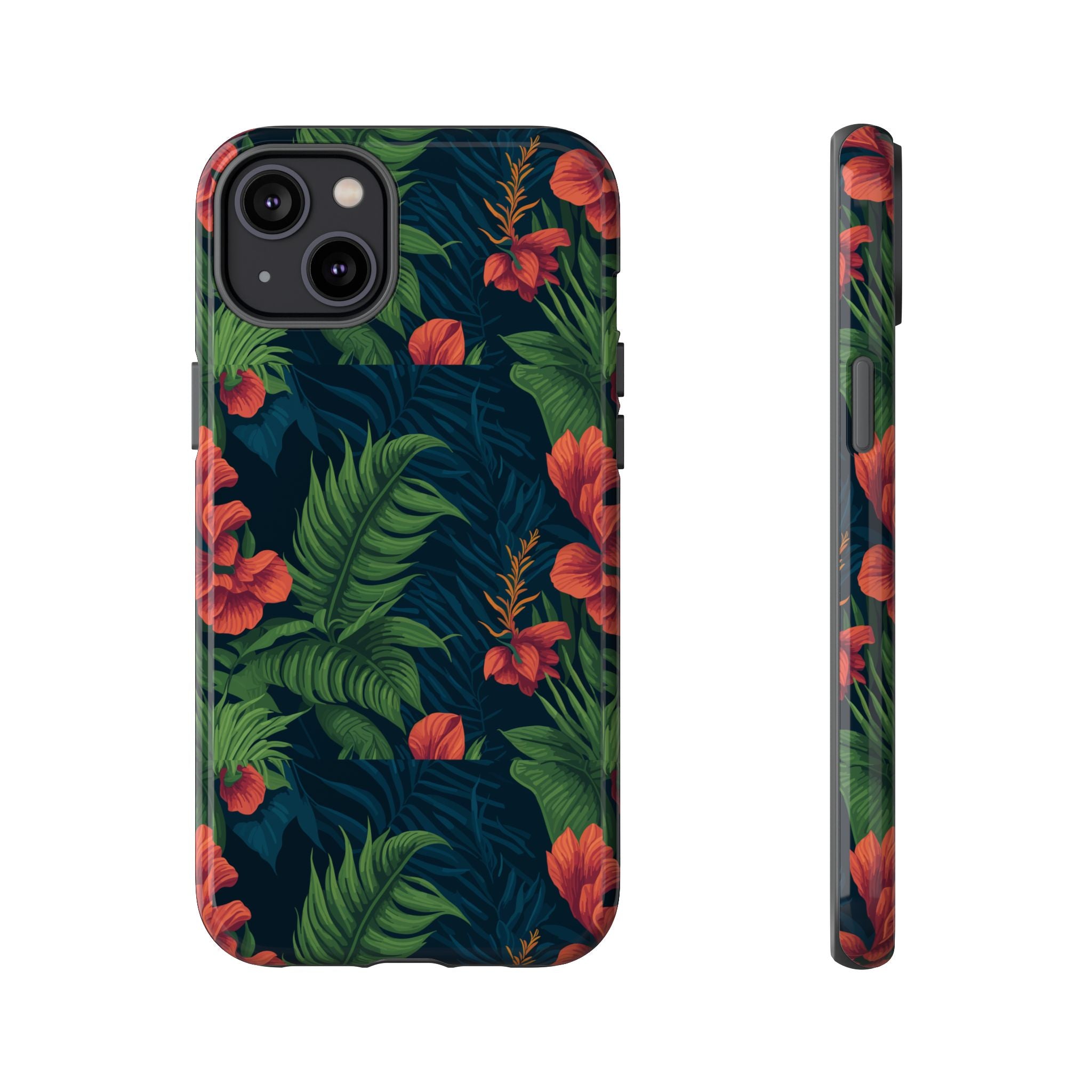 Tropical Phone Case with Floral Design, Eco-Friendly Protection for Summer Vibes, Ideal Gift for Nature Lovers, Vibrant Background