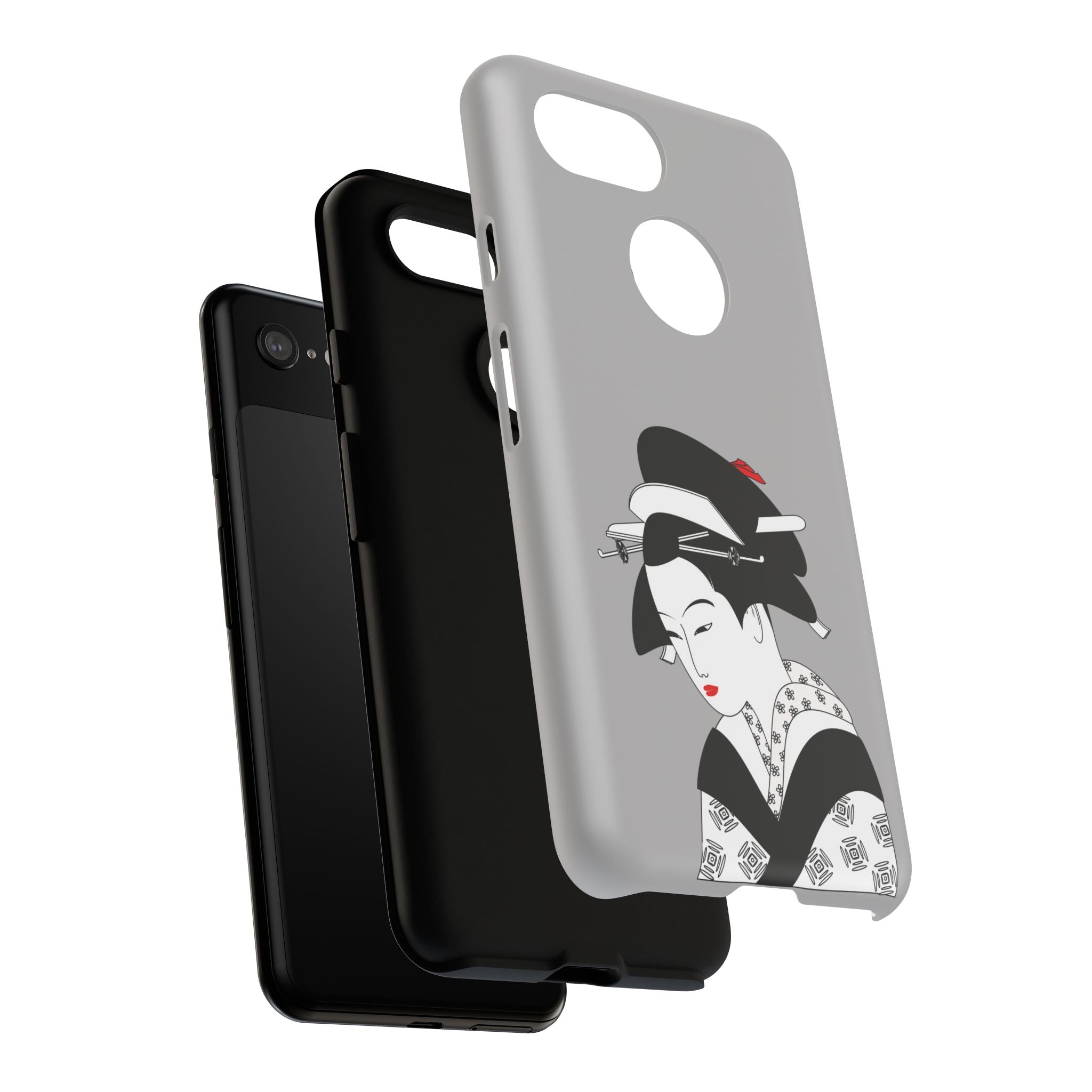 Stylish Phone Case with Japanese Geisha Design, Tough Phone Case, Cute Phone Cover, Japanese Art, Ethnic Style