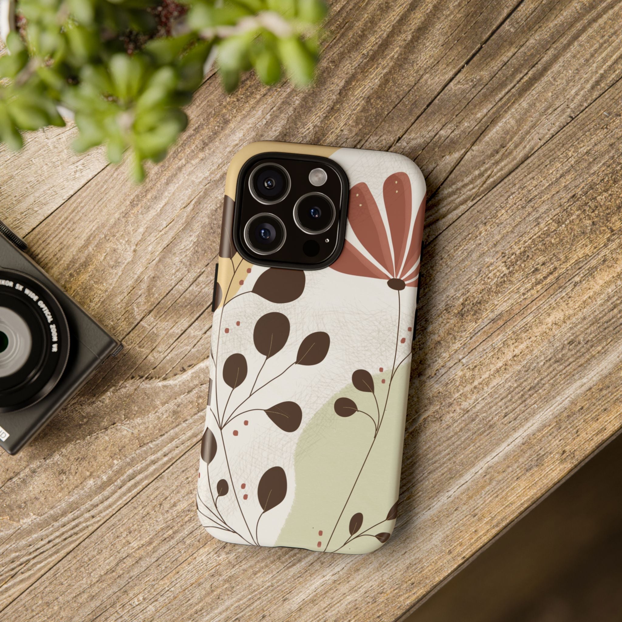 Floral Phone Case - Stylish Tough Cases for Women, Trendy Phone Cover, Gift for Her, Birthday Present, Everyday Use