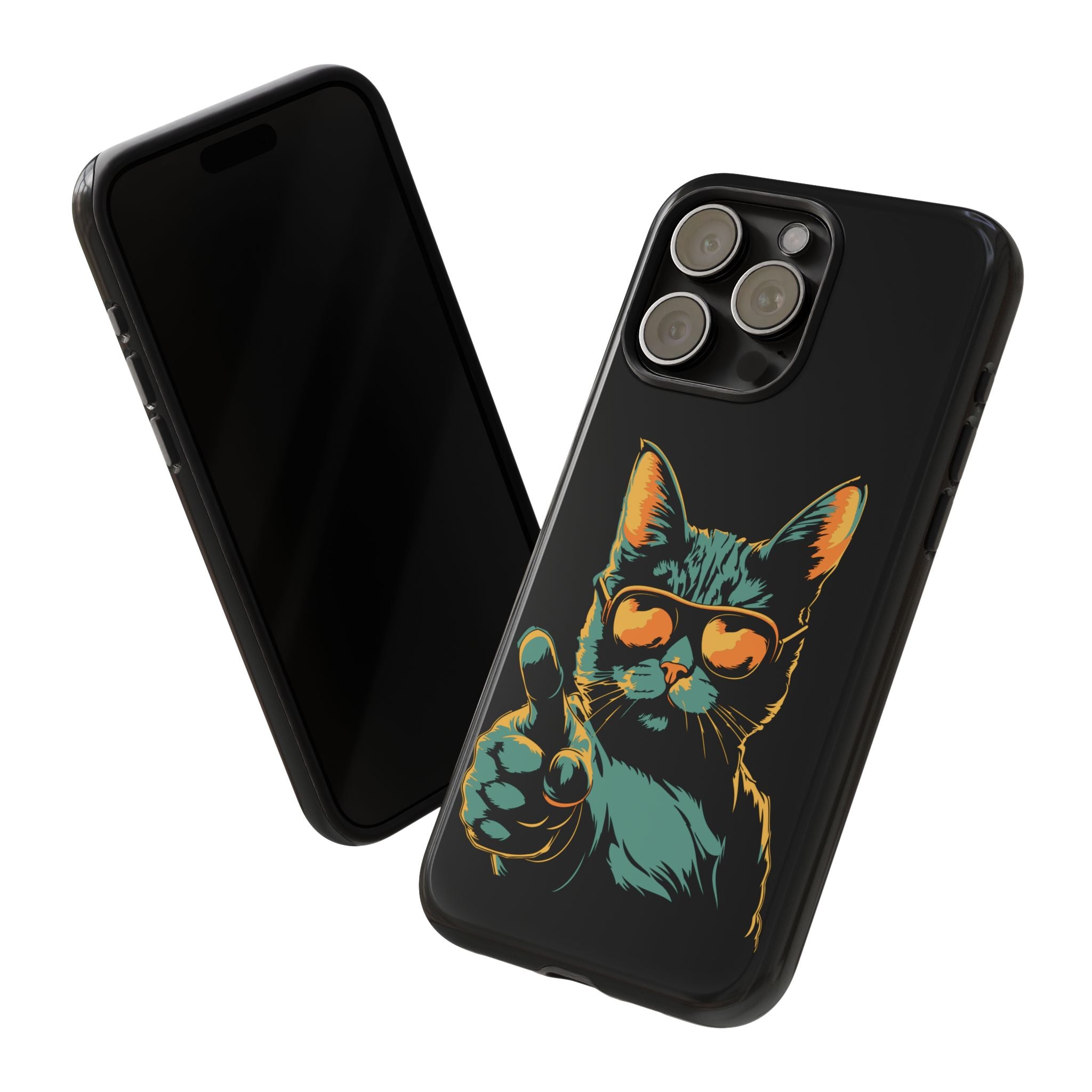 Cool Cat Phone Case, Stylish Phone Cover, Pet Lover Gift, Cute Cat Design, Fun Cat Accessories