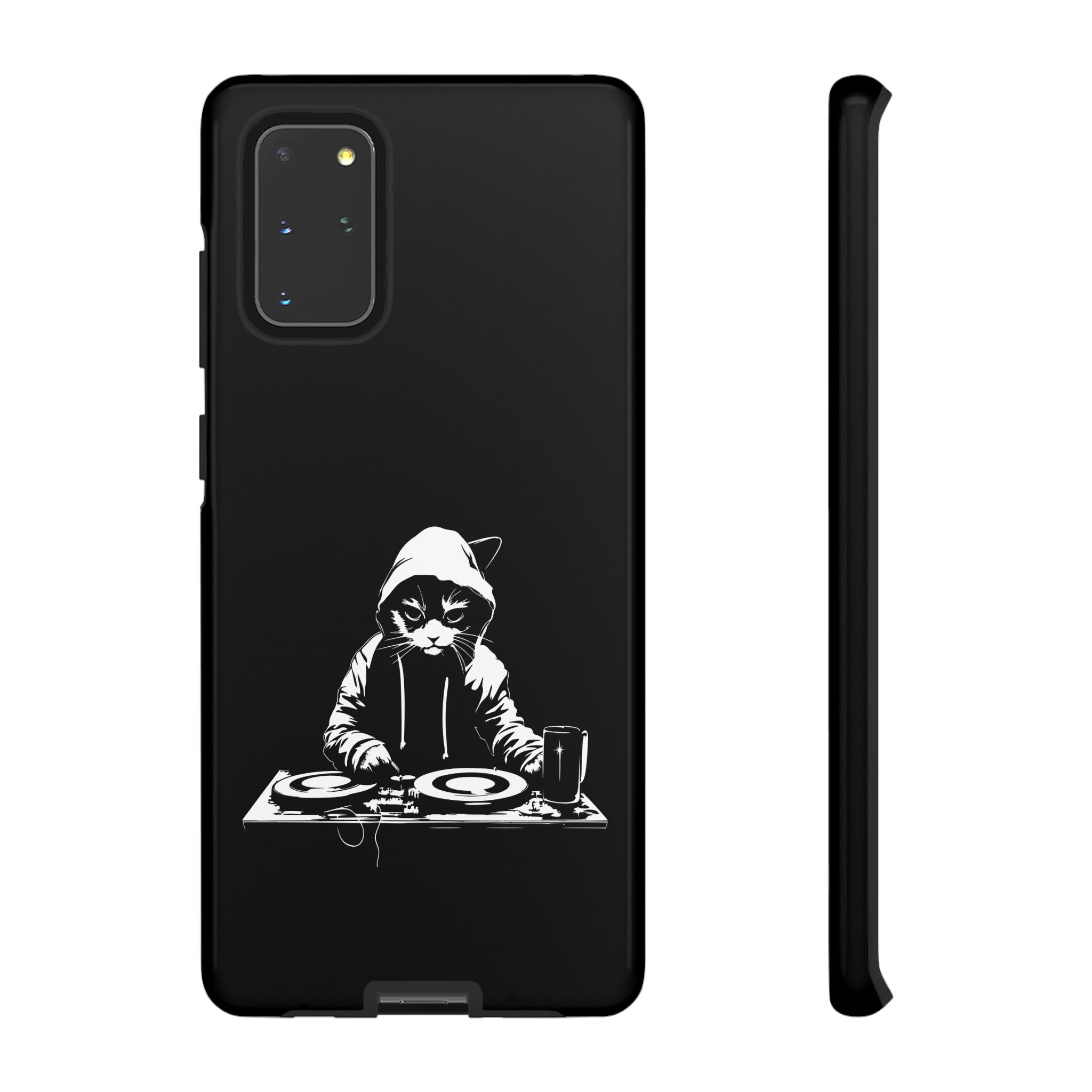 DJ Cat Phone Case, Tough Phone Cover, Pet Lover Gift, Music Enthusiast Accessory, Cute Cat Decor, Unique Case Design