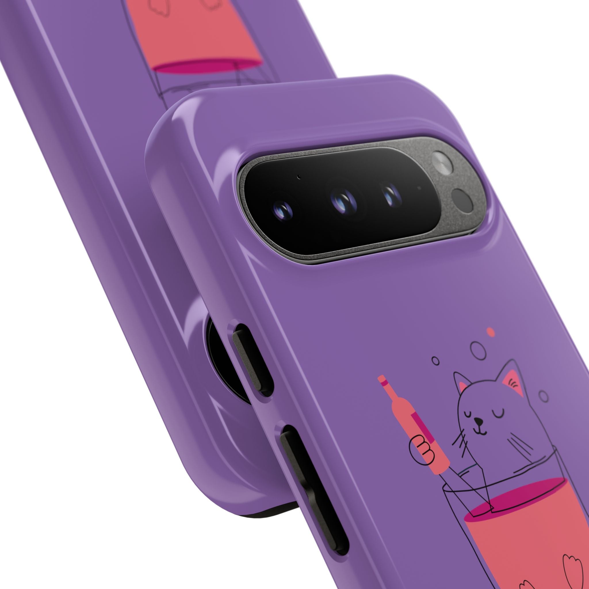Cute Cat Phone Case, Fun Gift for Cat Lovers, Colorful Phone Cover, Pet Lover Accessory, Unique Cat Themed Case