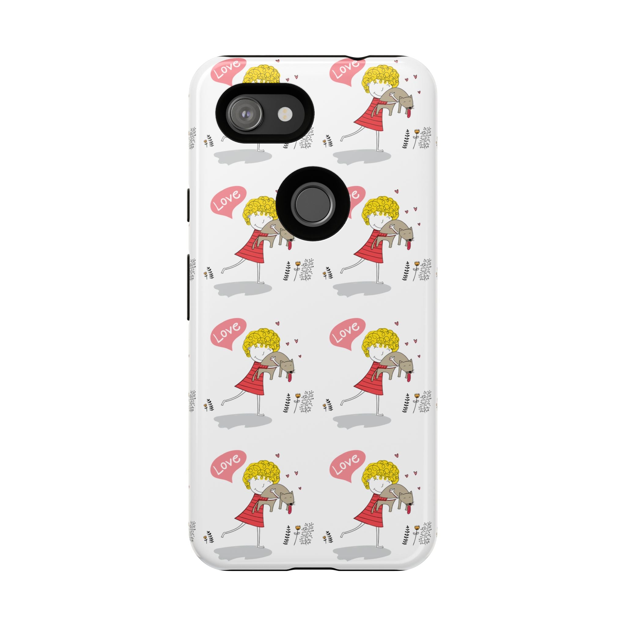 Love-Themed Phone Case | Cute Pet Lover Accessory, Perfect Gift for Birthdays, Anniversaries, Animal Lovers, Valentine's Day