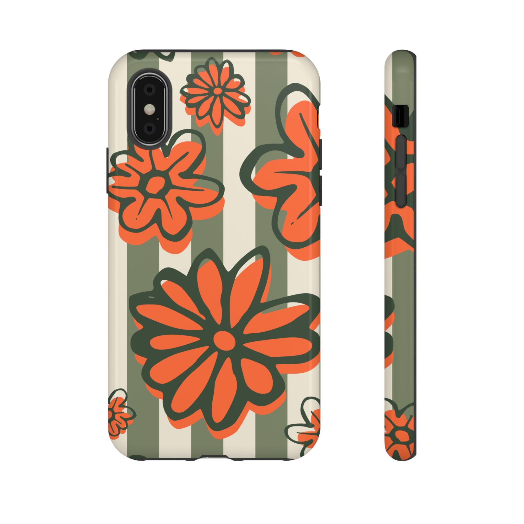 Floral Tough Phone Case - Trendy Protector for Pet Lovers, Super Cute Gift, Floral Design, Stylish Phone Cover, Unique Accessory