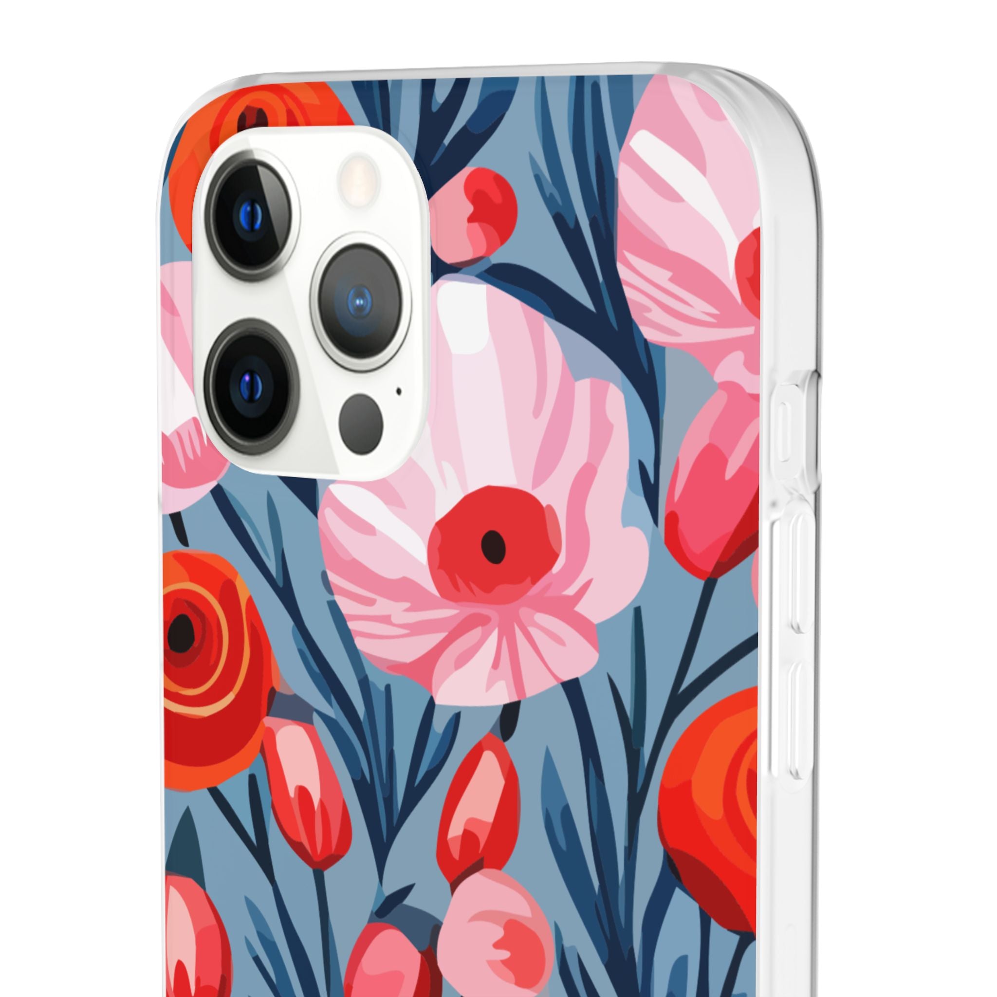 Beautiful Floral Flexi Cases for Phone, Stylish Protective Cover, Gift for Her, Phone Accessories, Floral Design