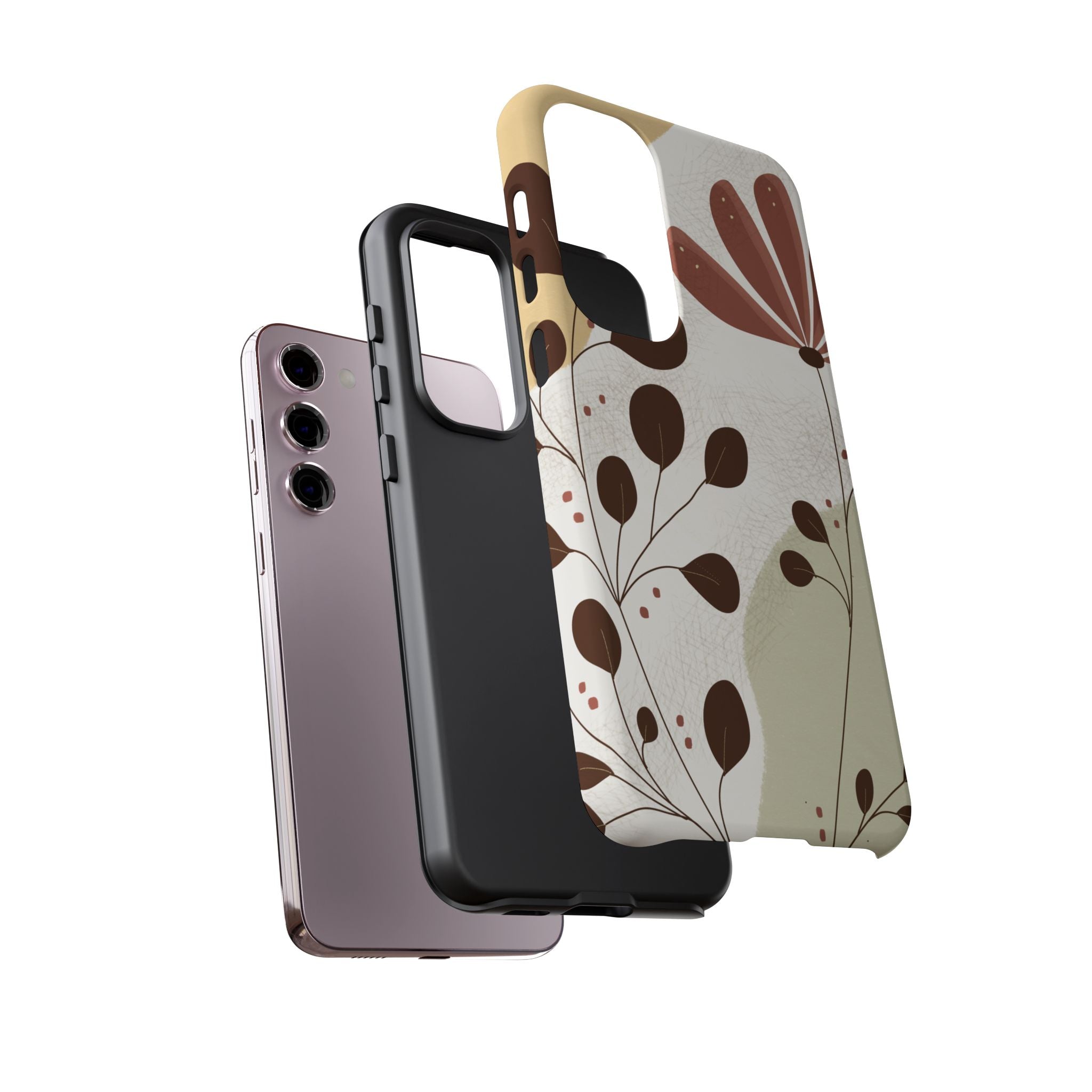Floral Phone Case - Stylish Tough Cases for Women, Trendy Phone Cover, Gift for Her, Birthday Present, Everyday Use