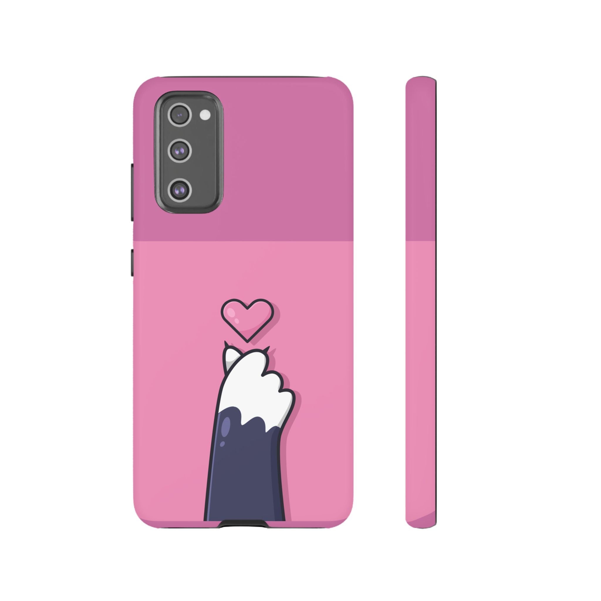 Cute Cat Paw Phone Case, Playful Pet Lover Gift, Animal Print Phone Cover, Heart Design Case, Fun Feminine Case, Kawaii Style