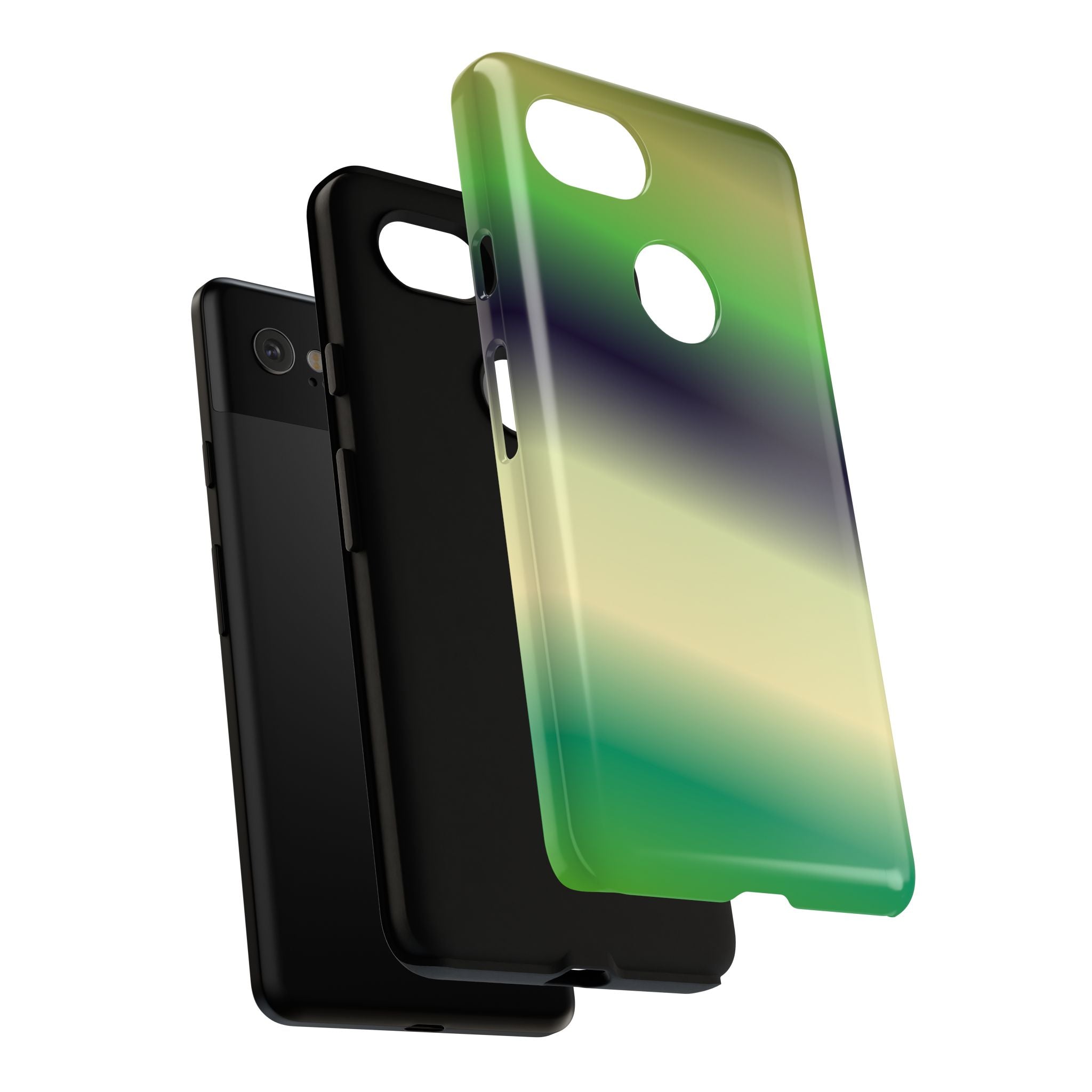 Gradient Phone Case - Tough Cases, Unique Cell Phone Cover, Stylish Tech Accessories, Green and Black Gradient, Perfect Gift