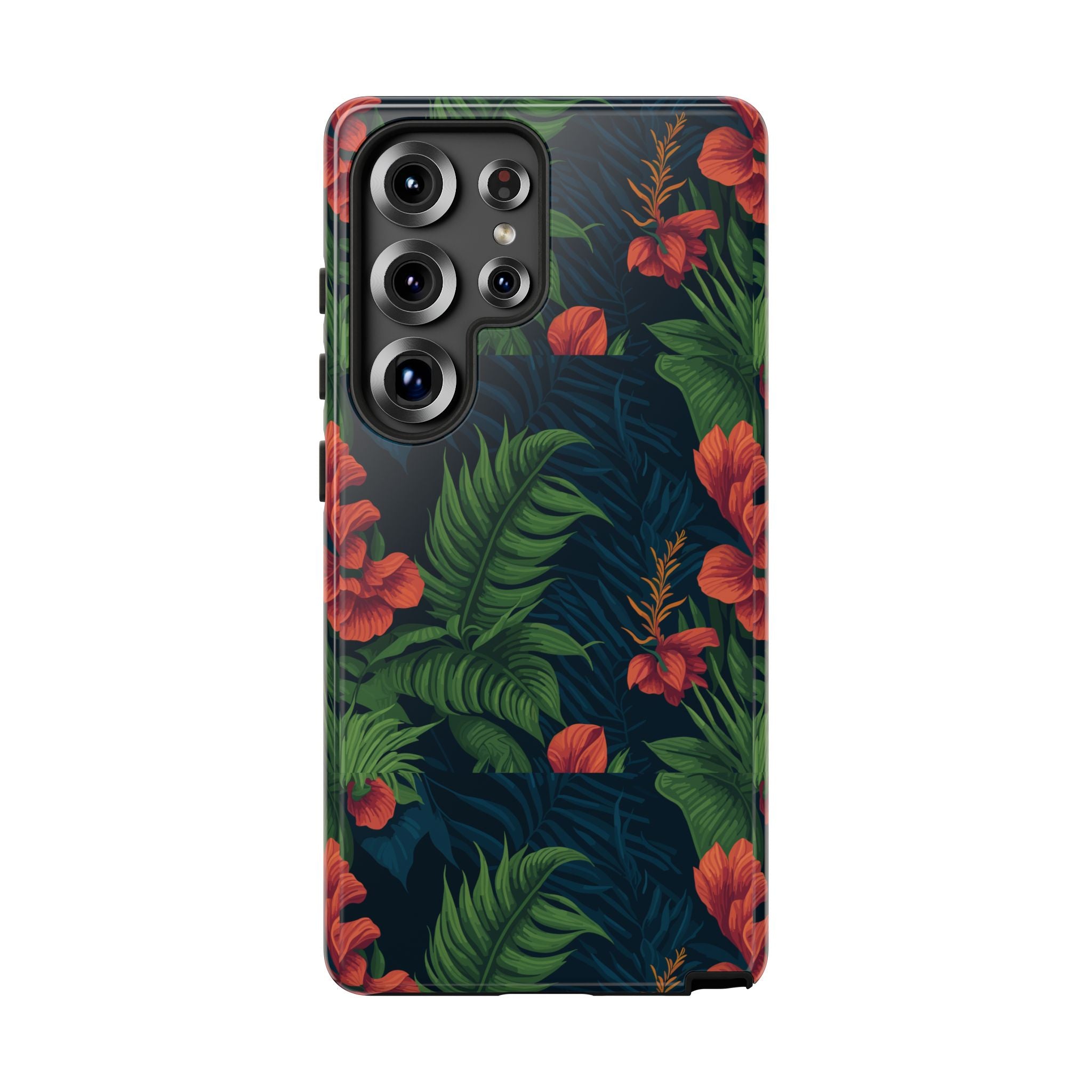 Tropical Phone Case with Floral Design, Eco-Friendly Protection for Summer Vibes, Ideal Gift for Nature Lovers, Vibrant Background