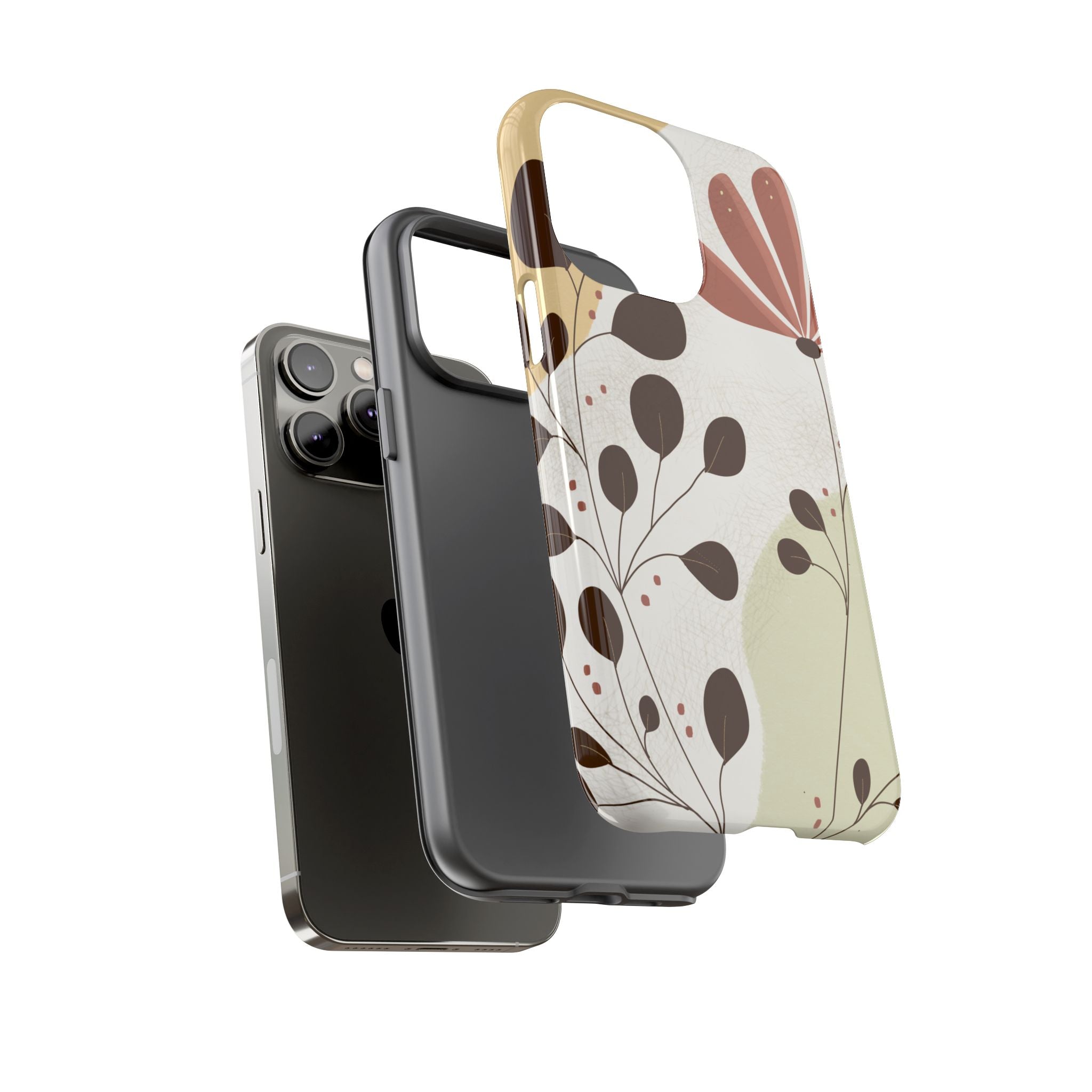 Floral Phone Case - Stylish Tough Cases for Women, Trendy Phone Cover, Gift for Her, Birthday Present, Everyday Use