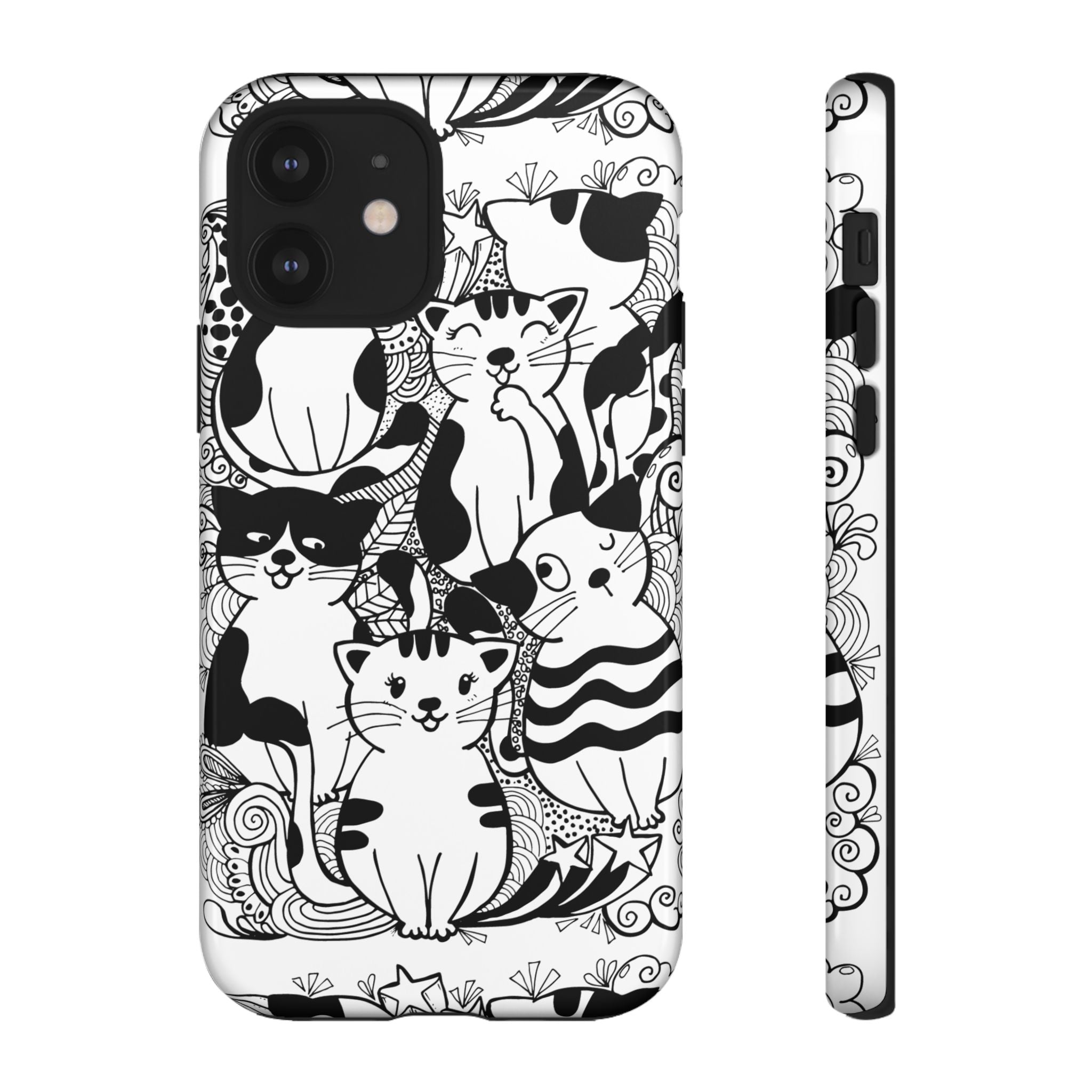 Cat-Themed Phone Case, Cute Cat Art, Pet Lover Gift, Birthday Present, Unique Cat Decor, Fun Tech Accessories, Animal Lover Case