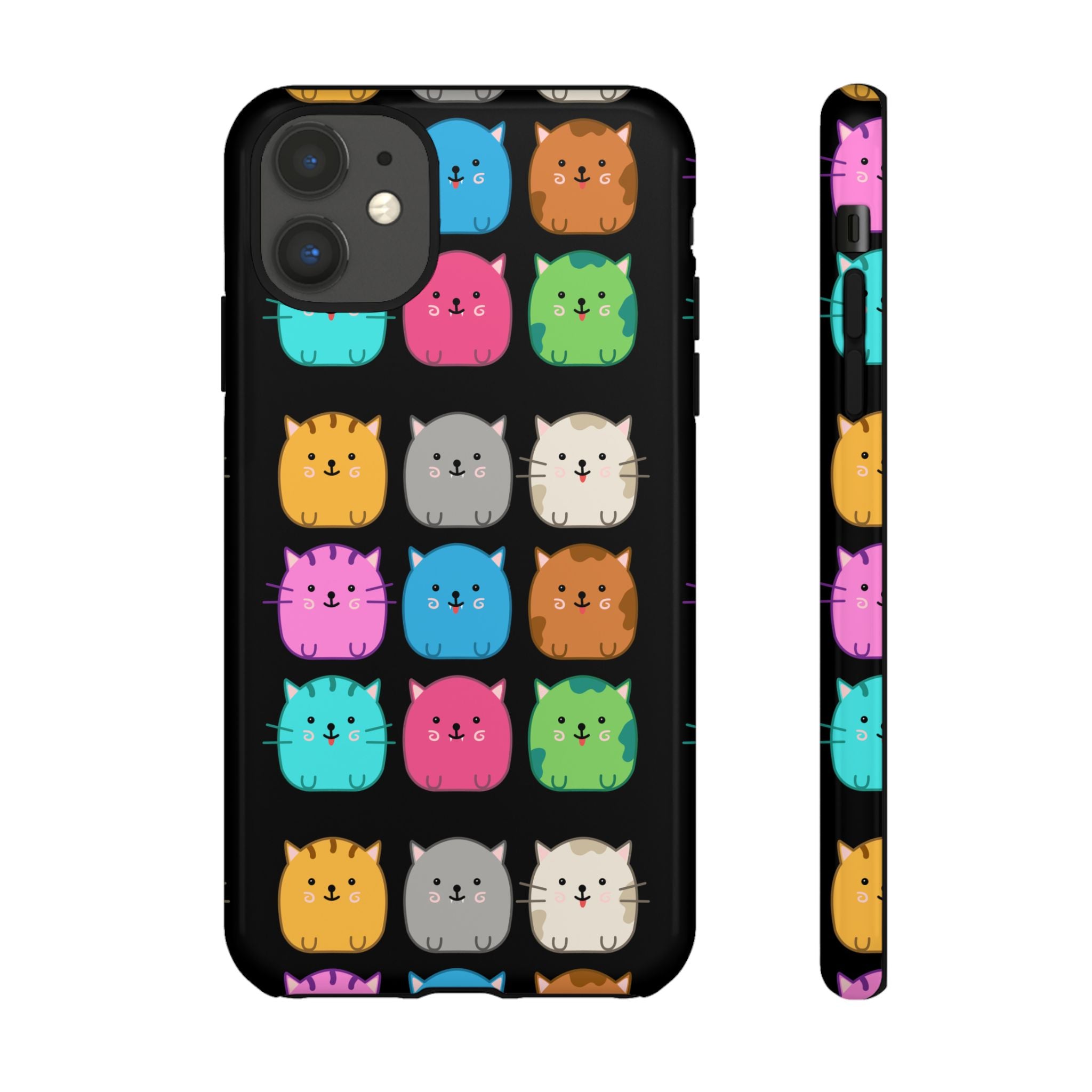 Cute Cat Phone Case, Kawaii Animal Lover Gift, Tough Phone Cover for Kids and Adults, Fun Cat Designs for Birthdays, Pet Lovers