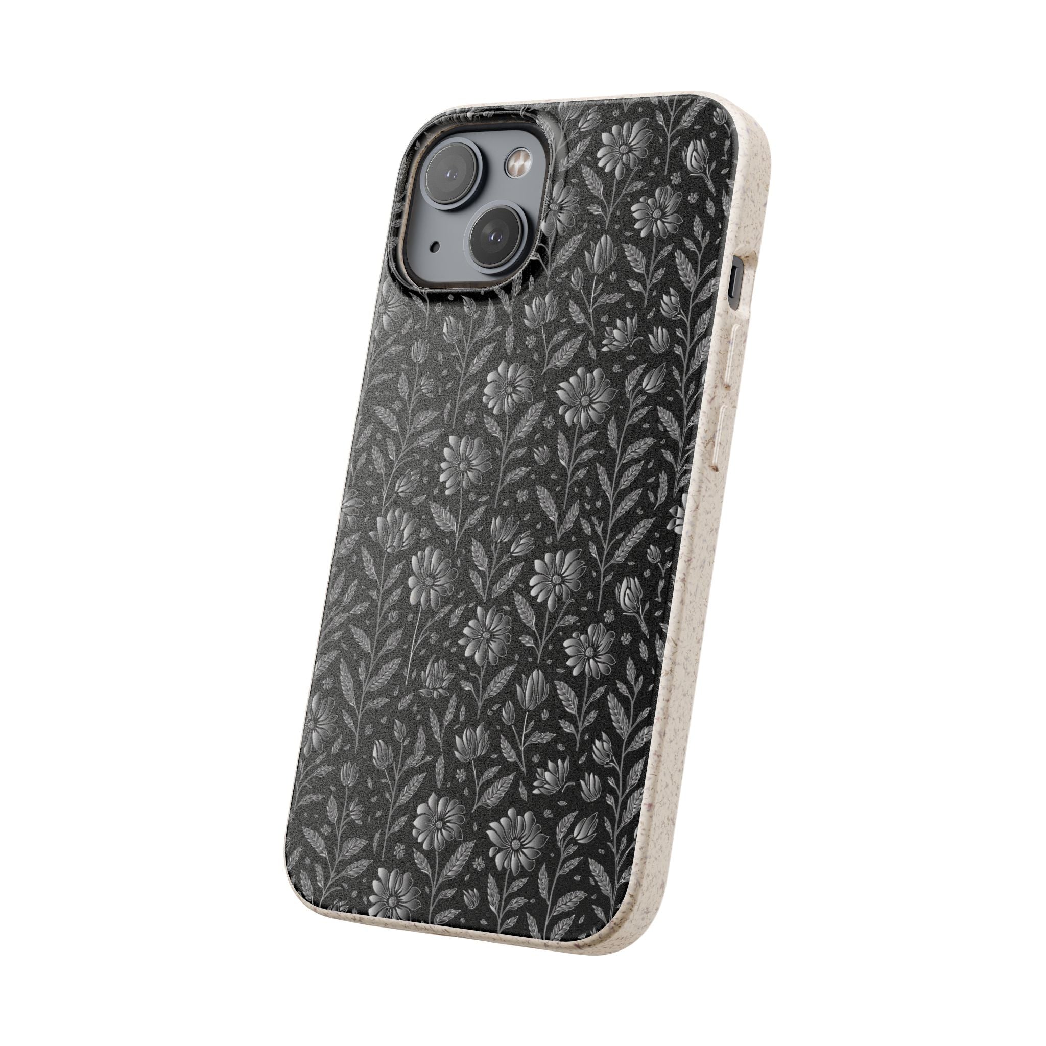Eco-Friendly Floral Phone Case, Biodegradable iPhone Case, Sustainable Fashion Accessory, Nature Lover Gift, Eco-Conscious Phone Cover