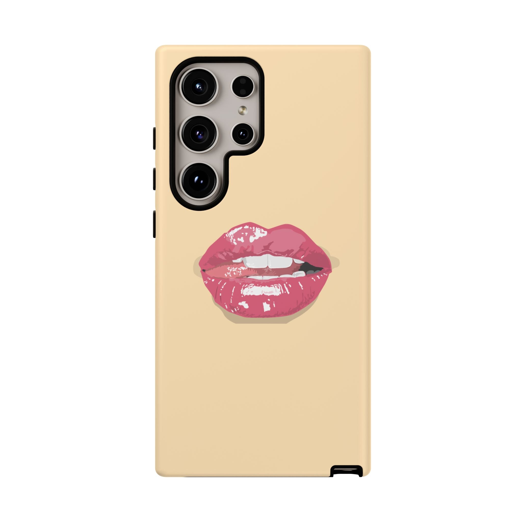 Stylish Phone Case with Lip Print, Trendy Mobile Cover, Fashion Accessory, Gift for Her, Cute Cell Phone Case