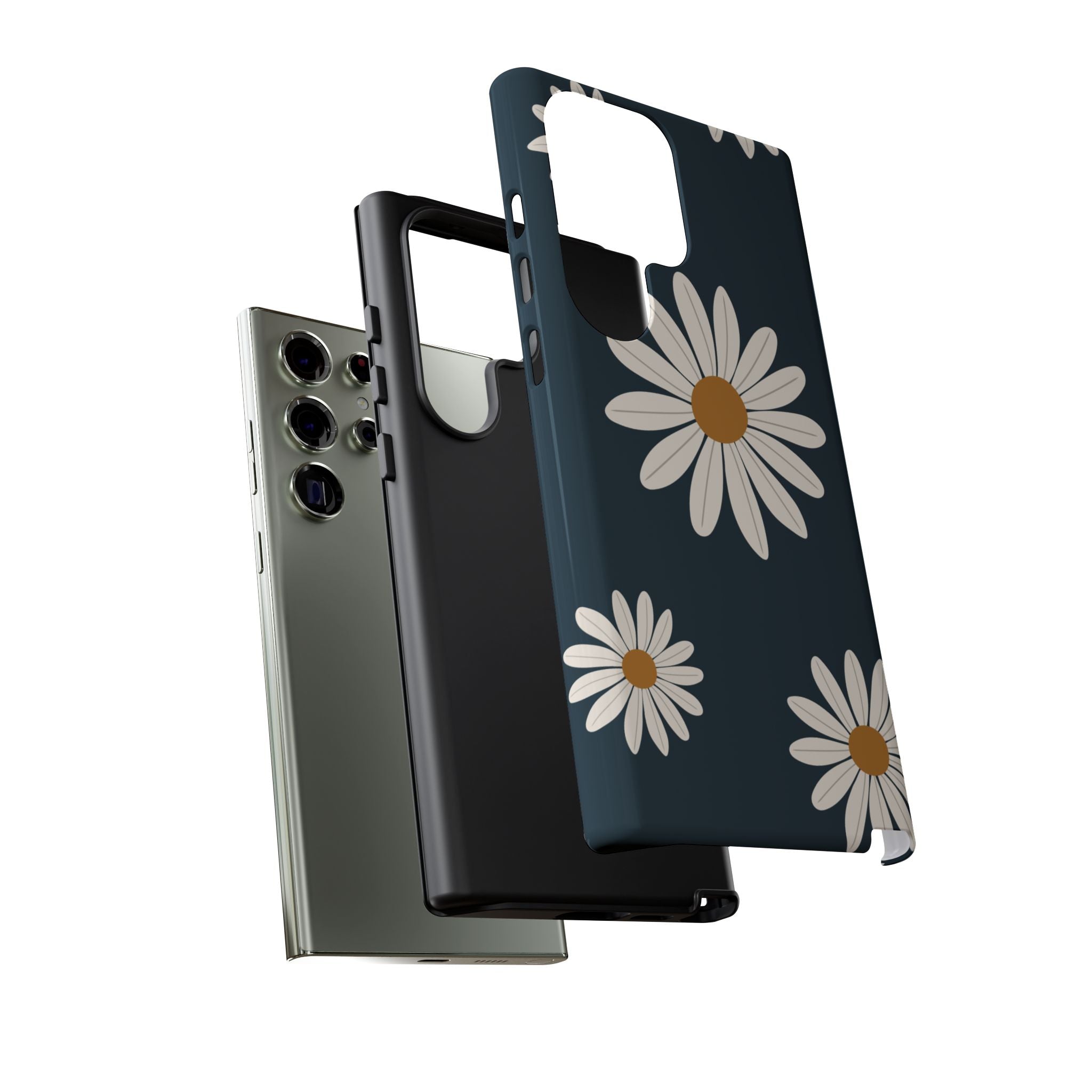 Daisy Phone Case, Floral Phone Cover, Tough Phone Case, Gift for Flower Lovers, Smartphone Accessory, Spring Design