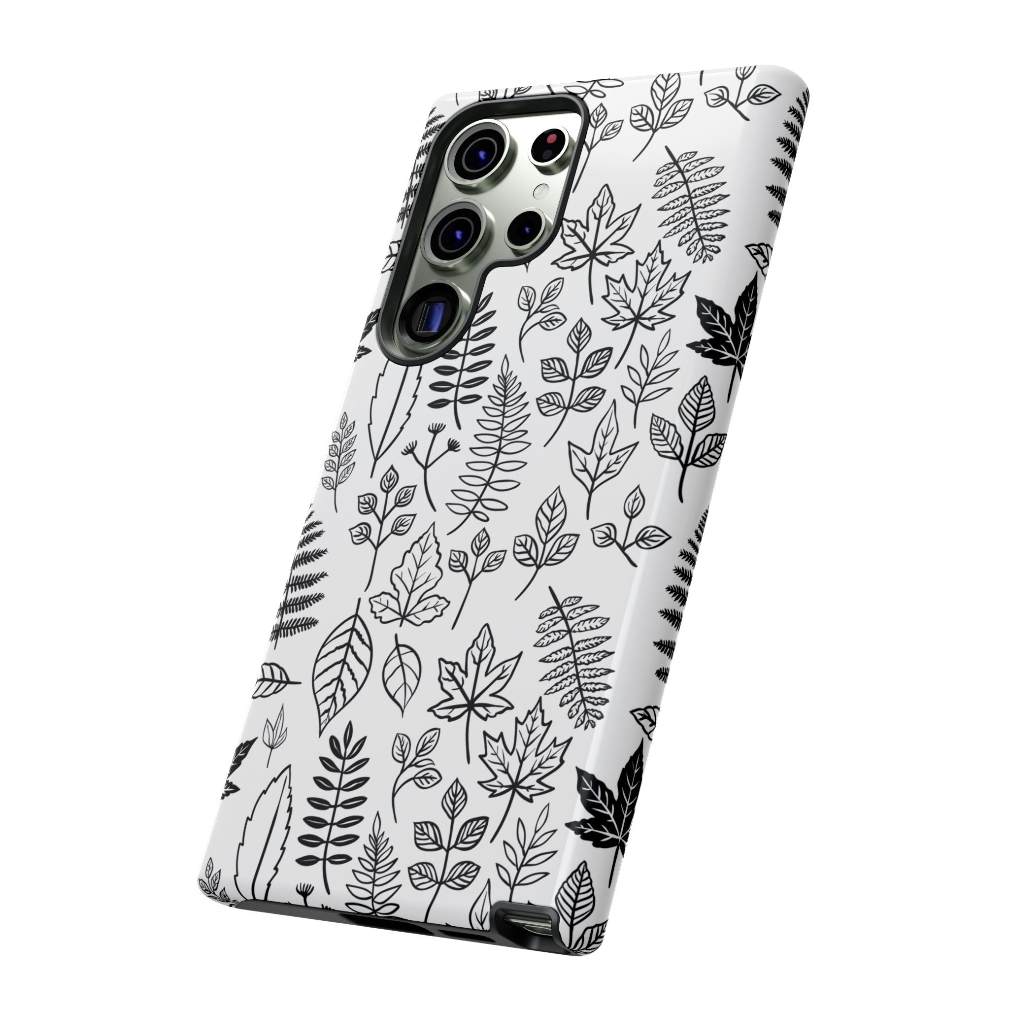 Stylish Phone Case for Nature Lovers, Botanical Design, Gift for Her, Fall Accessories, Customizable Tech Gear