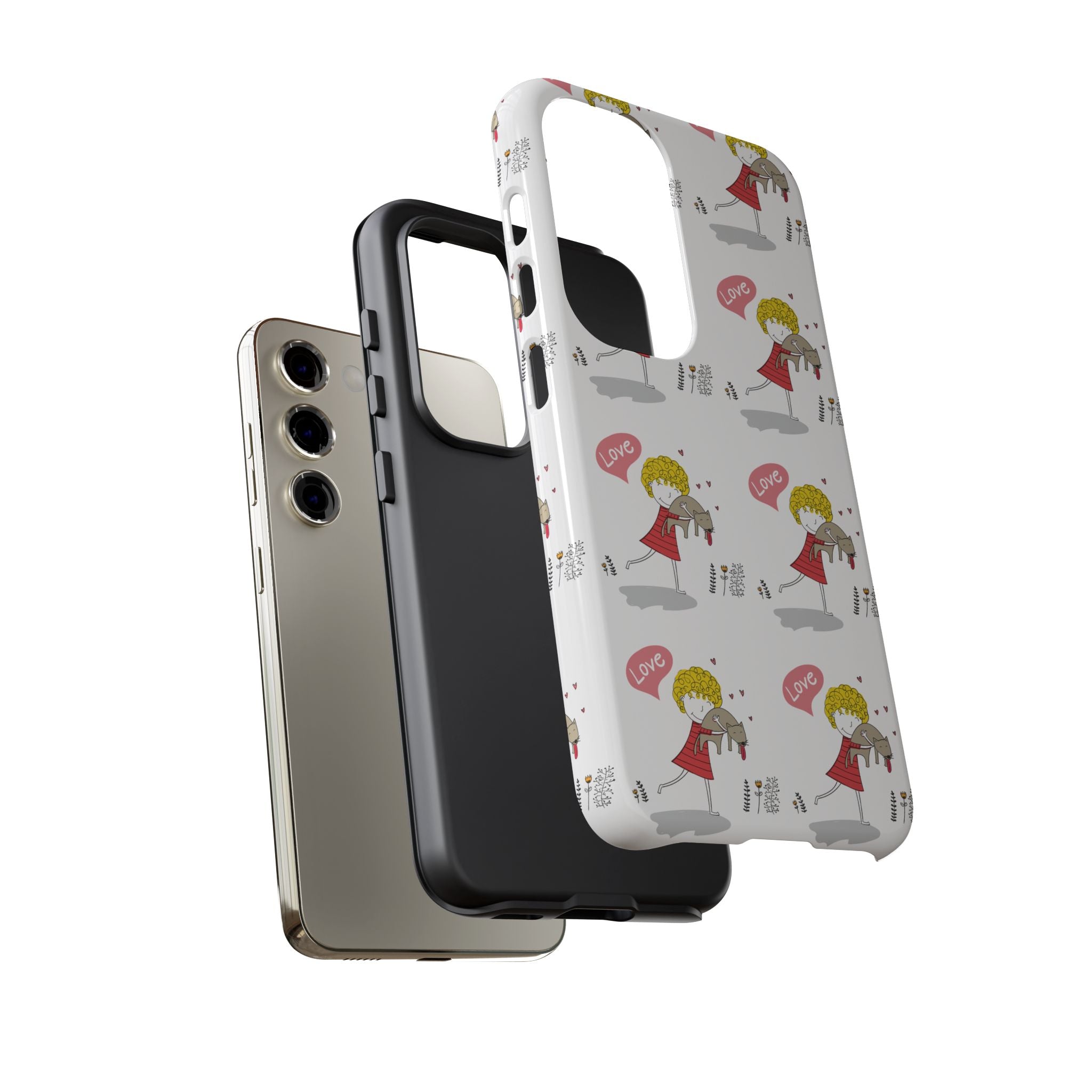 Love-Themed Phone Case | Cute Pet Lover Accessory, Perfect Gift for Birthdays, Anniversaries, Animal Lovers, Valentine's Day