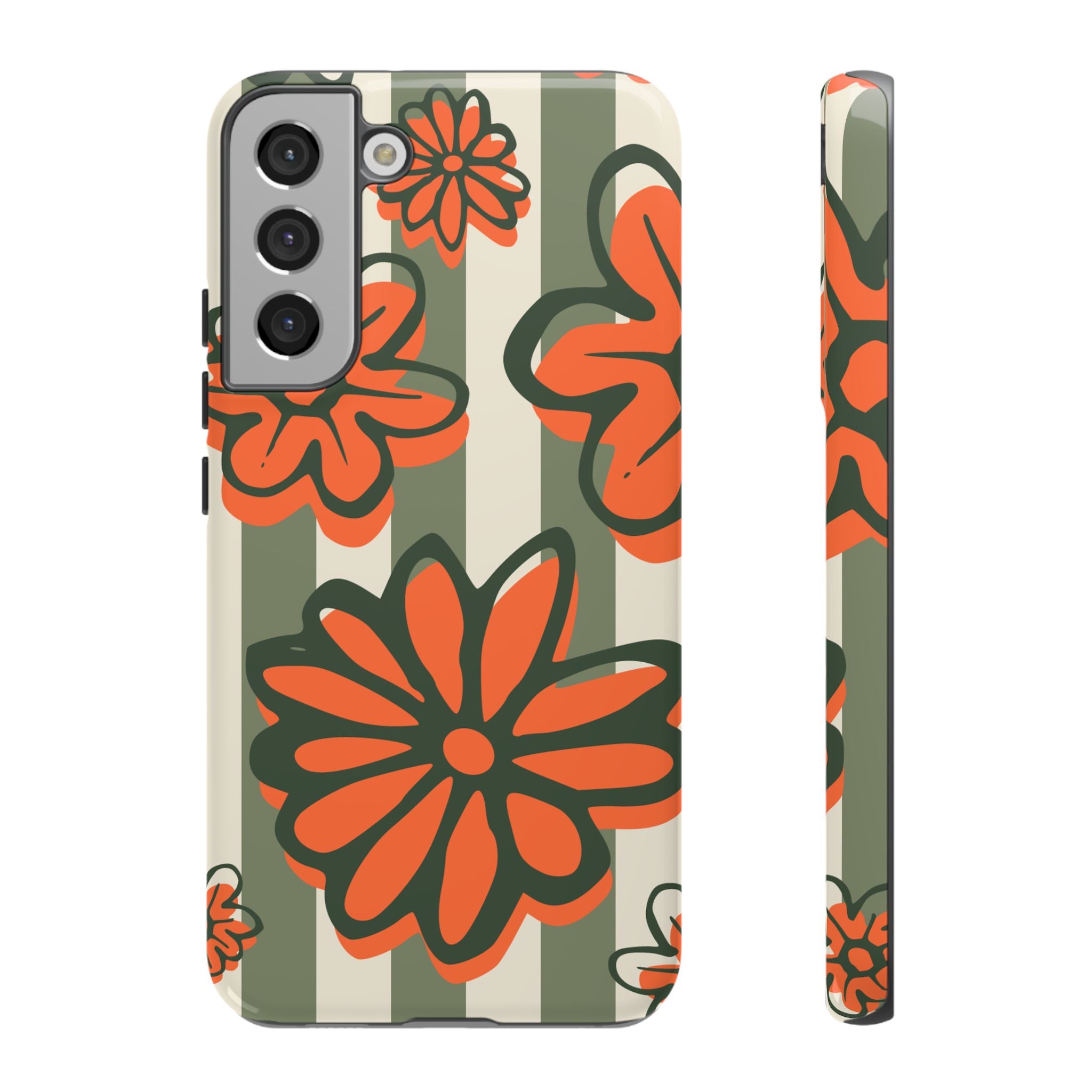 Floral Tough Phone Case - Trendy Protector for Pet Lovers, Super Cute Gift, Floral Design, Stylish Phone Cover, Unique Accessory