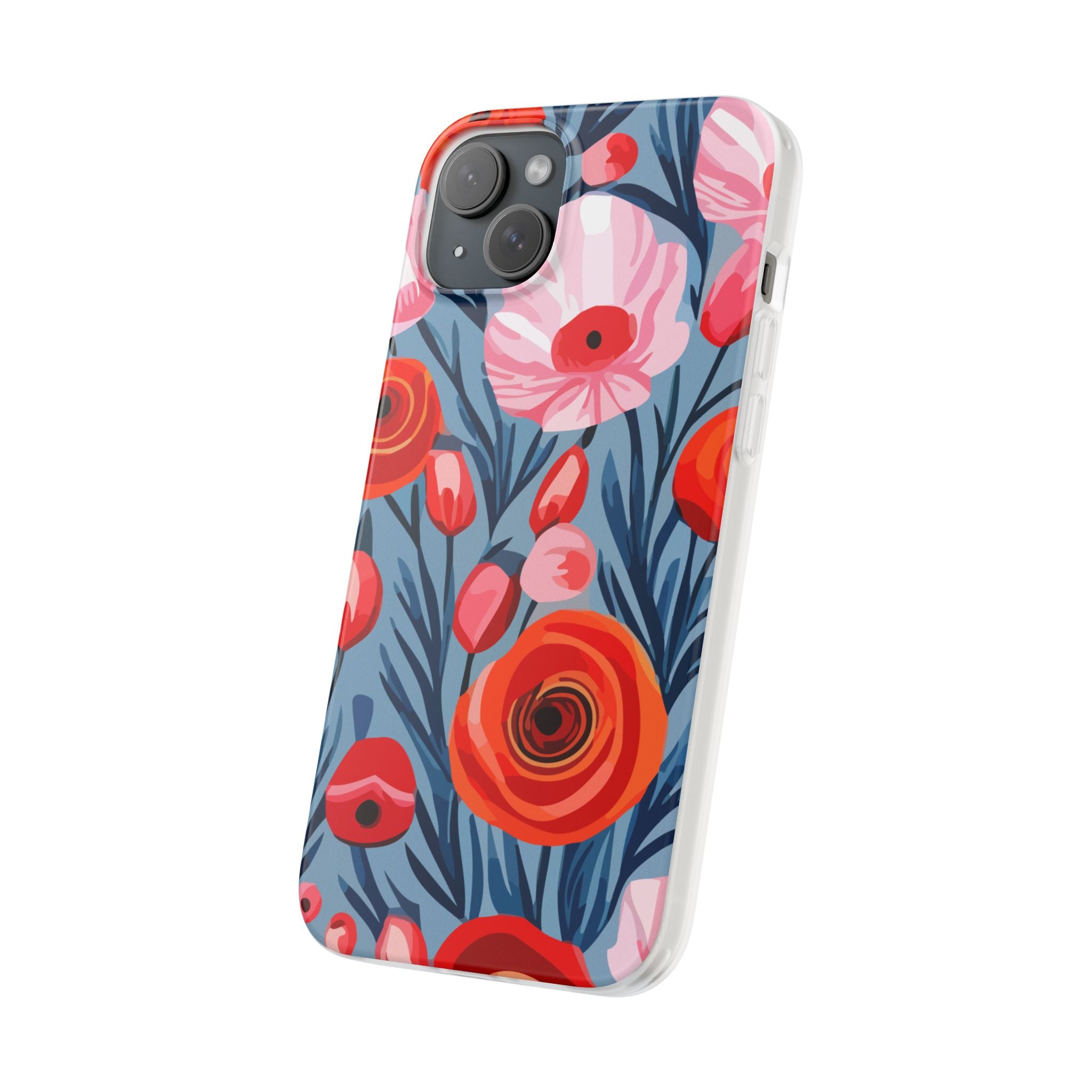 Beautiful Floral Flexi Cases for Phone, Stylish Protective Cover, Gift for Her, Phone Accessories, Floral Design