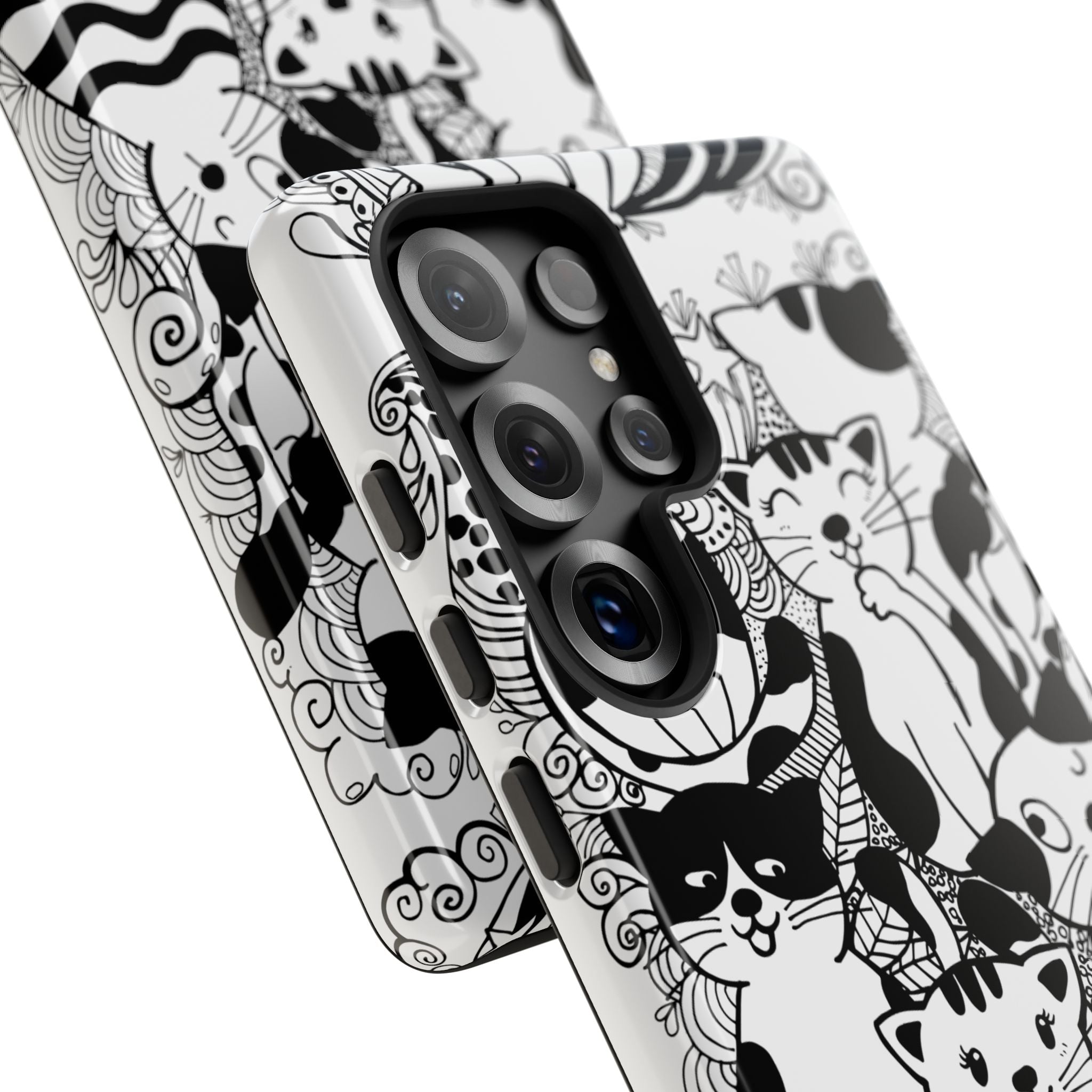 Cat-Themed Phone Case, Cute Cat Art, Pet Lover Gift, Birthday Present, Unique Cat Decor, Fun Tech Accessories, Animal Lover Case