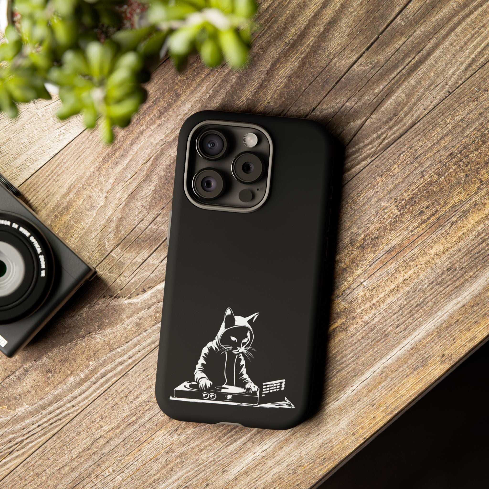 Cat DJ Phone Case | Stylish Tough Cases for Music Lovers, Gift for Cat Owners, Unique Phone Accessory, Cool Tech Gear