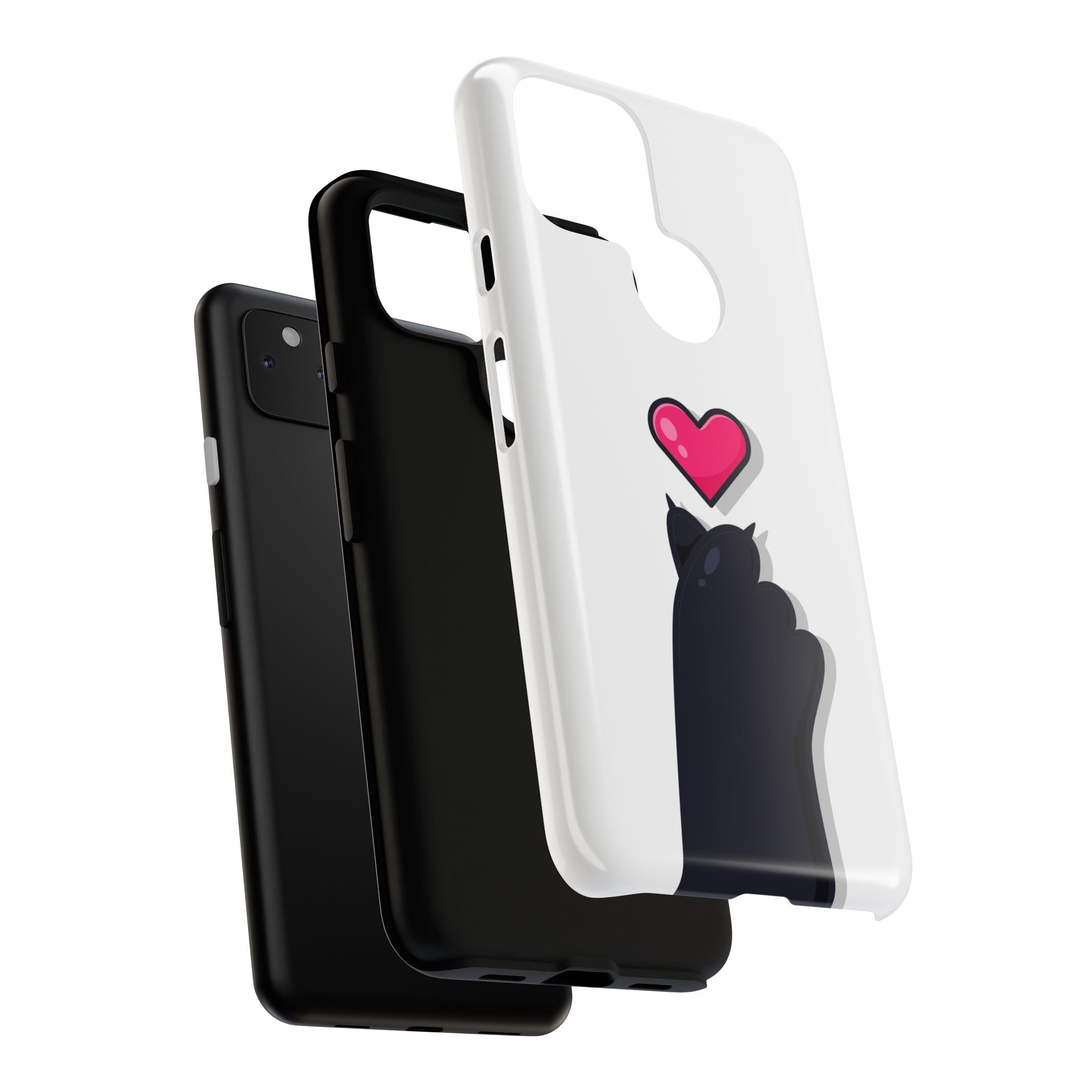 Cute Cat Love Phone Case, Tough Cell Phone Cover, Animal Lover Gifts, Pet Parent Accessories, Valentine's Day Essentials