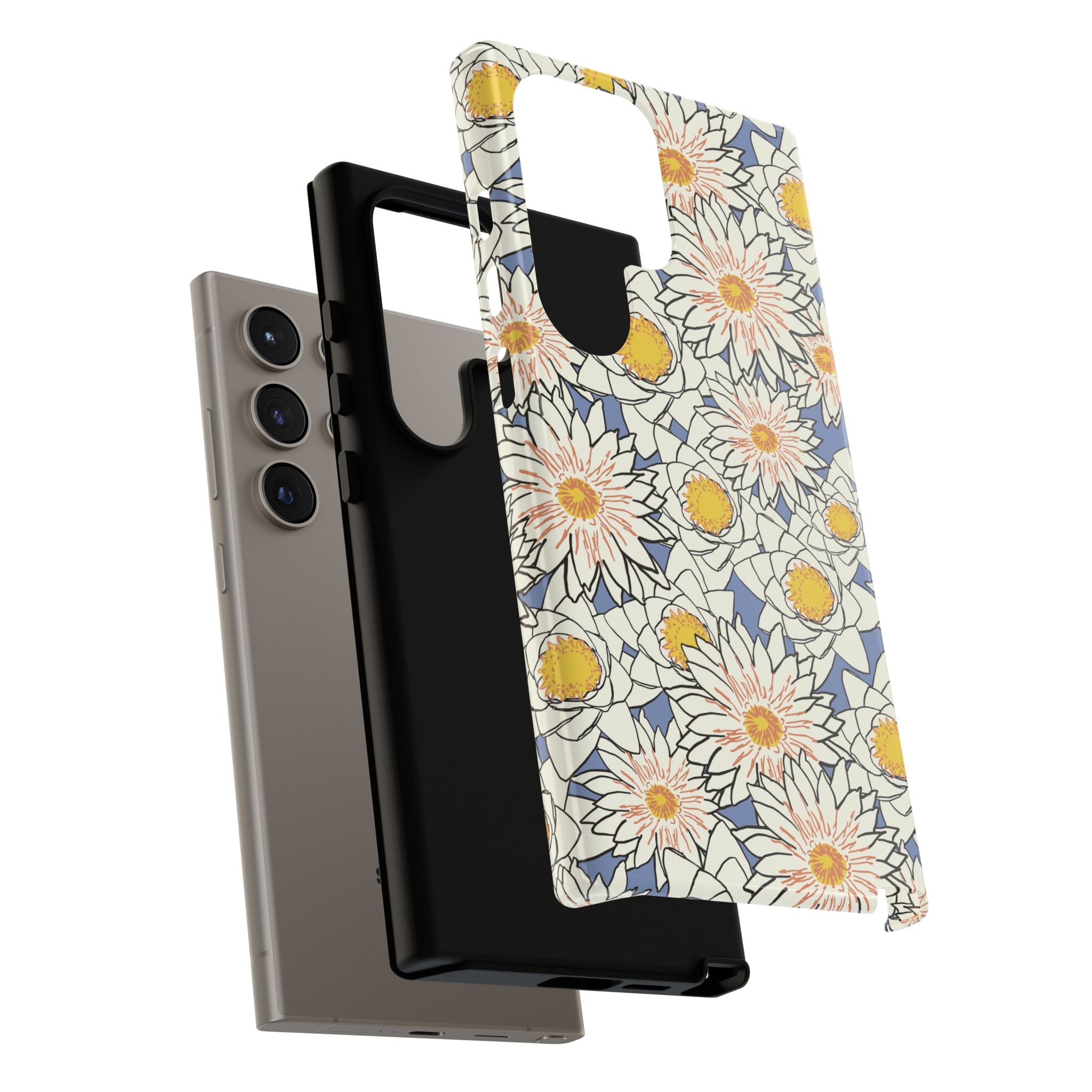 Stylish Phone Case, Floral Protective Cover, Gift for Nature Lovers, Trendy Tech Accessory, Customizable Phone Case