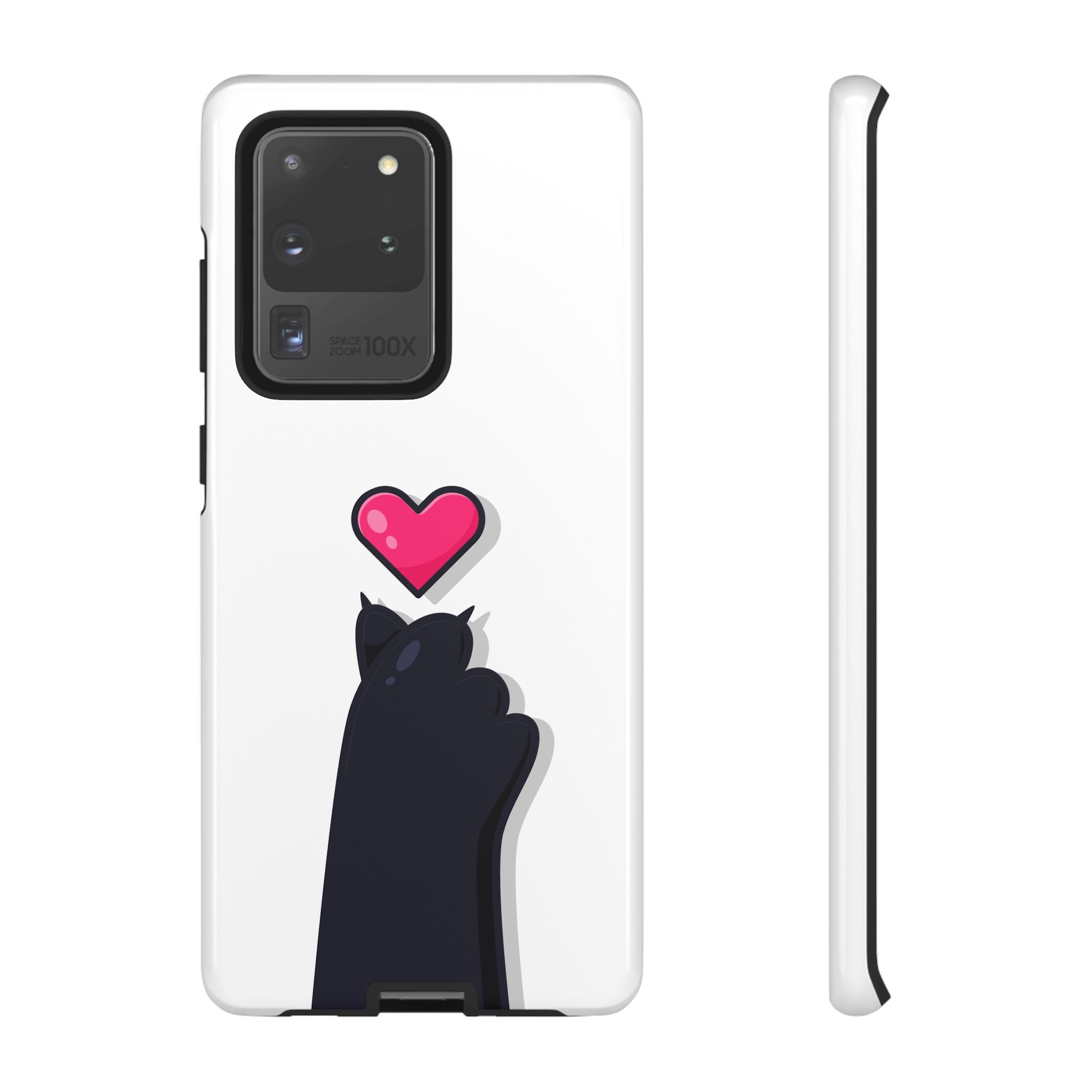 Cute Cat Love Phone Case, Tough Cell Phone Cover, Animal Lover Gifts, Pet Parent Accessories, Valentine's Day Essentials