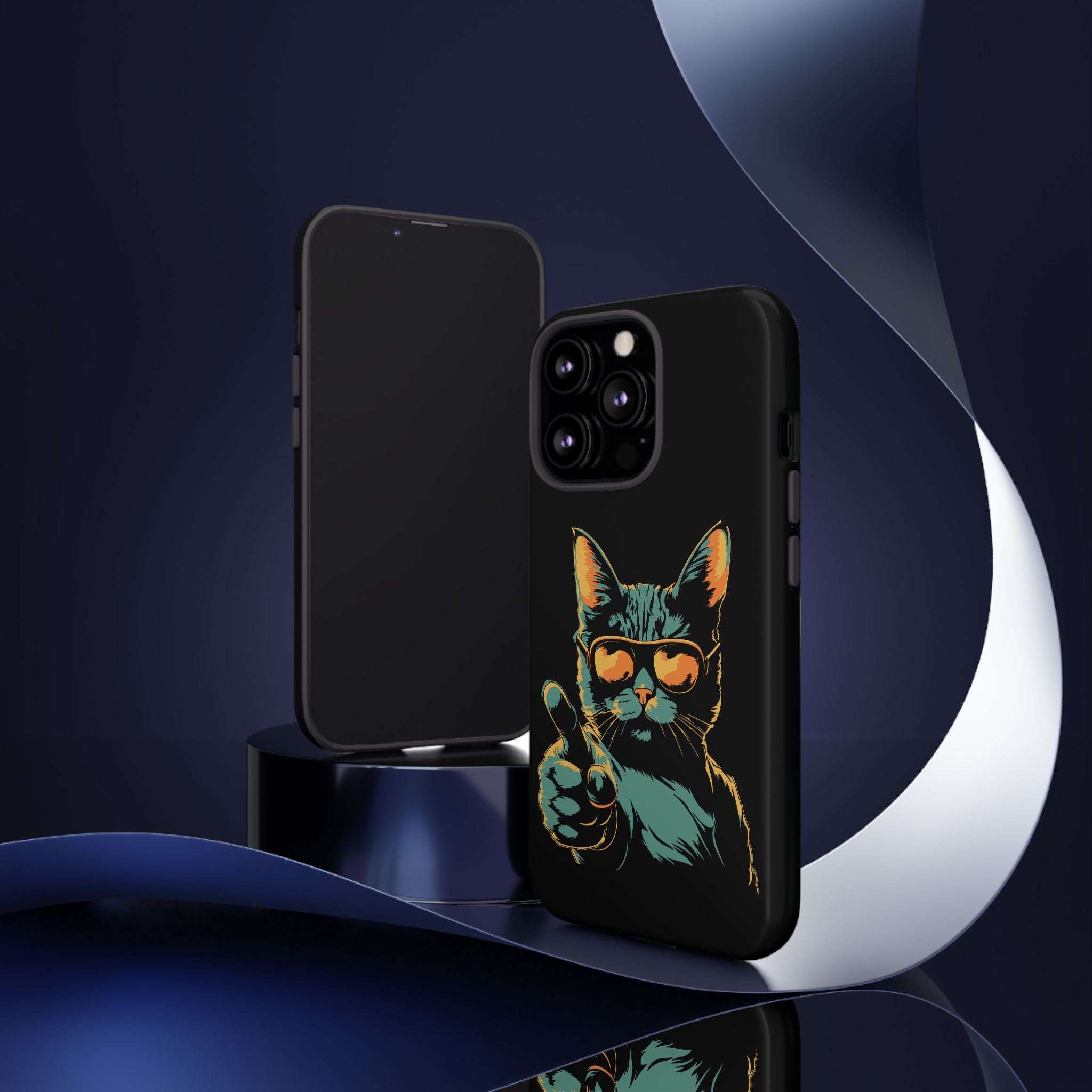Cool Cat Phone Case, Stylish Phone Cover, Pet Lover Gift, Cute Cat Design, Fun Cat Accessories