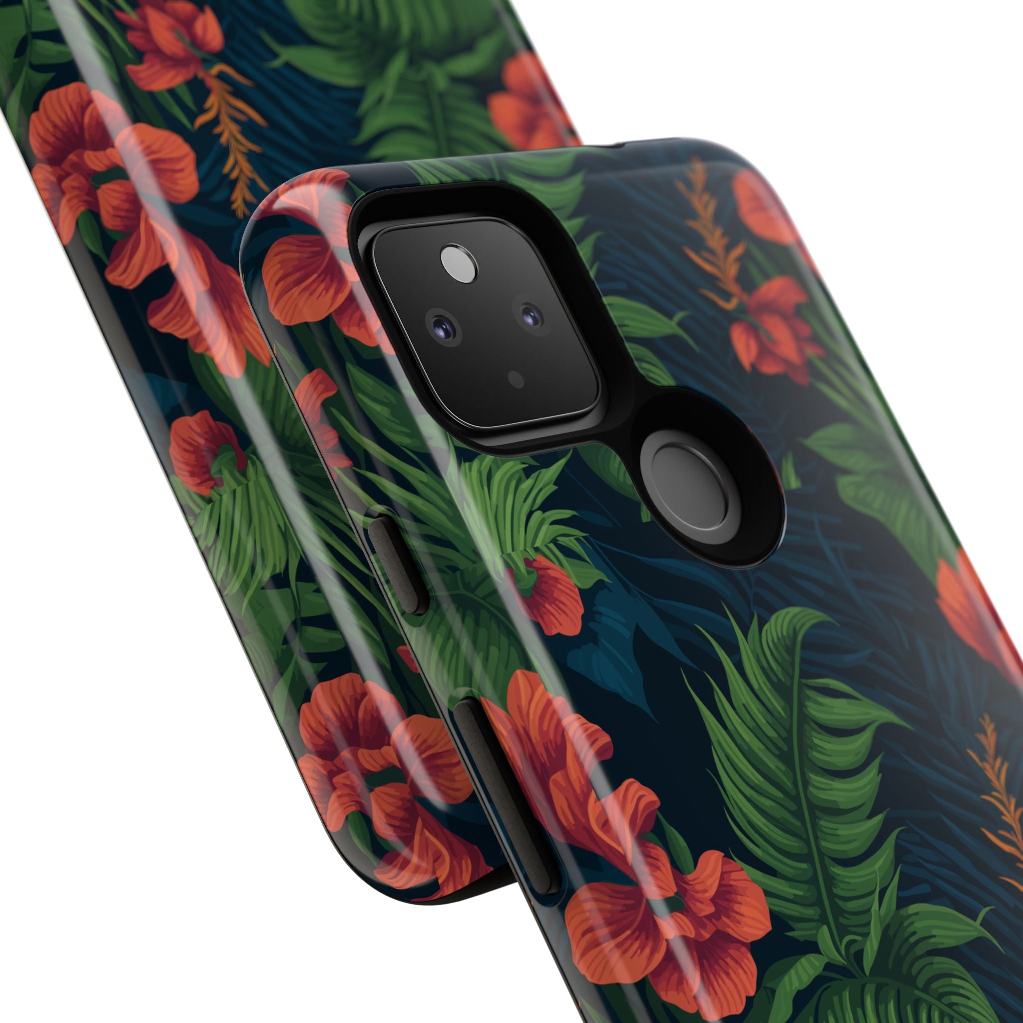 Tropical Phone Case with Floral Design, Eco-Friendly Protection for Summer Vibes, Ideal Gift for Nature Lovers, Vibrant Background
