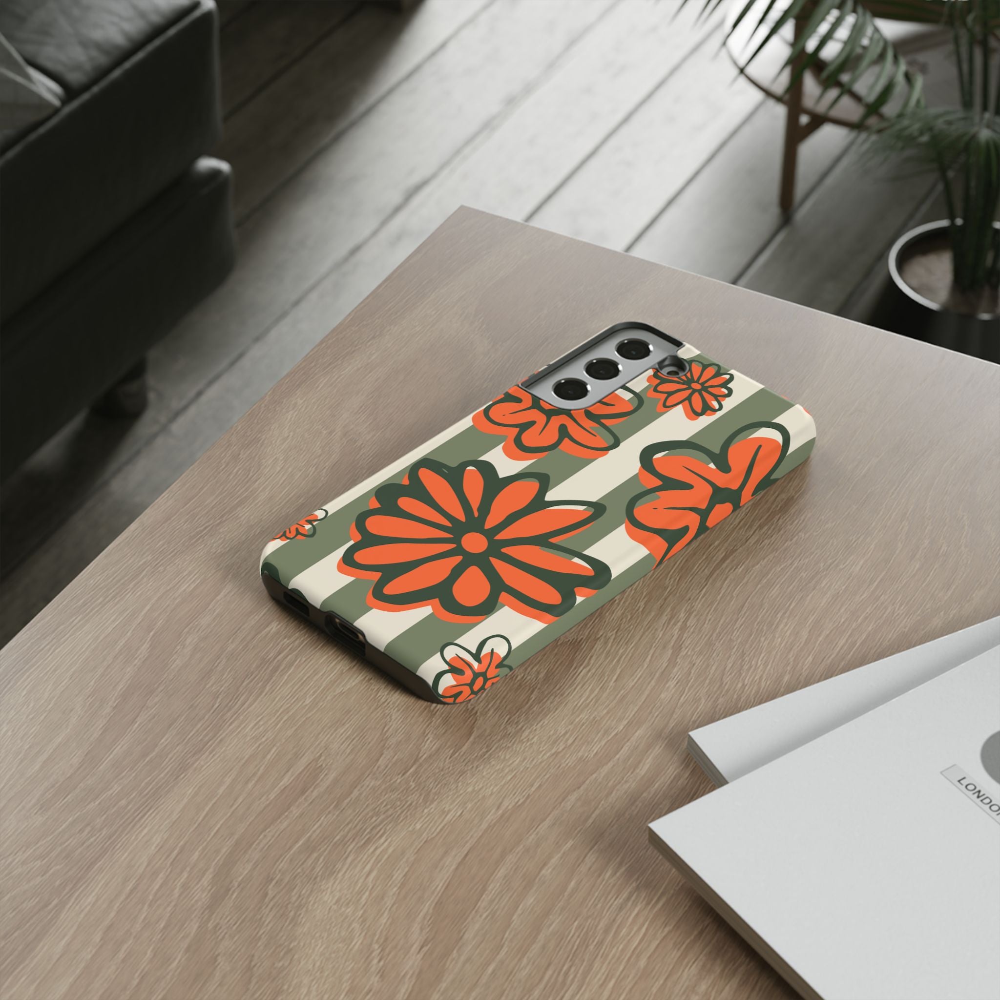 Floral Tough Phone Case - Trendy Protector for Pet Lovers, Super Cute Gift, Floral Design, Stylish Phone Cover, Unique Accessory