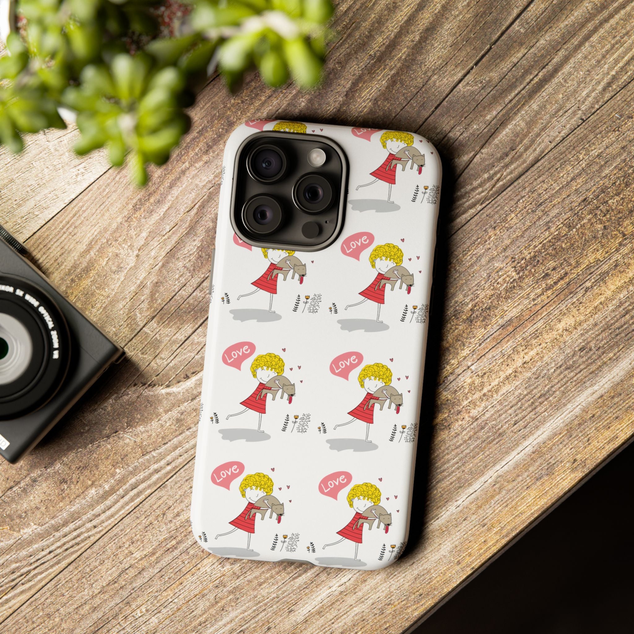 Love-Themed Phone Case | Cute Pet Lover Accessory, Perfect Gift for Birthdays, Anniversaries, Animal Lovers, Valentine's Day