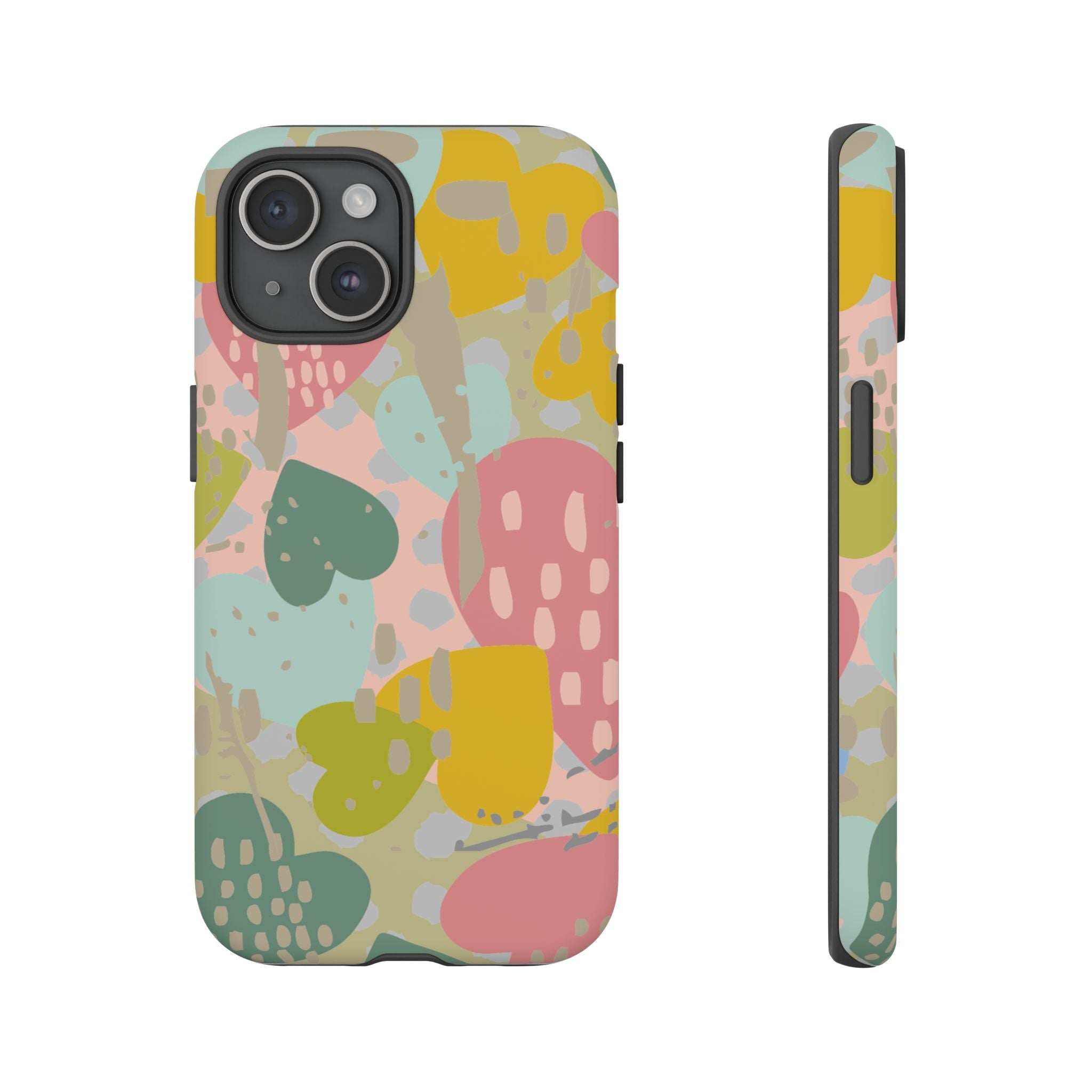 Colorful Heart Phone Case, Tough Cases for Women, Cute Phone Accessories, Gift for Her, Trends for Teens, Valentine's Day Gift