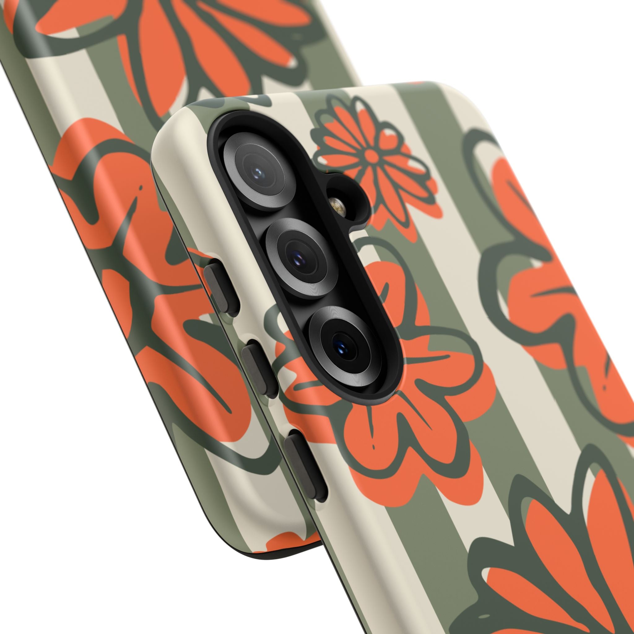 Floral Tough Phone Case - Trendy Protector for Pet Lovers, Super Cute Gift, Floral Design, Stylish Phone Cover, Unique Accessory