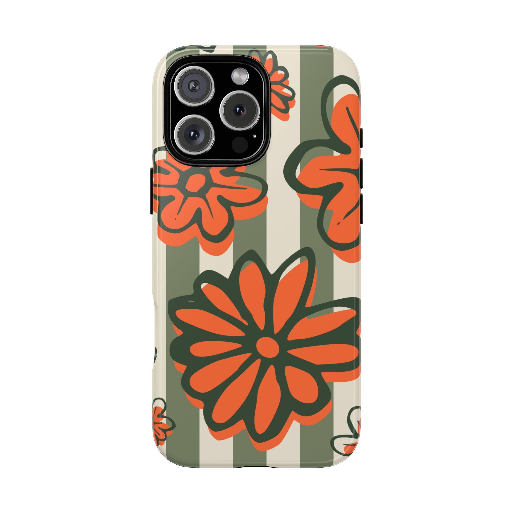 Floral Tough Phone Case - Trendy Protector for Pet Lovers, Super Cute Gift, Floral Design, Stylish Phone Cover, Unique Accessory