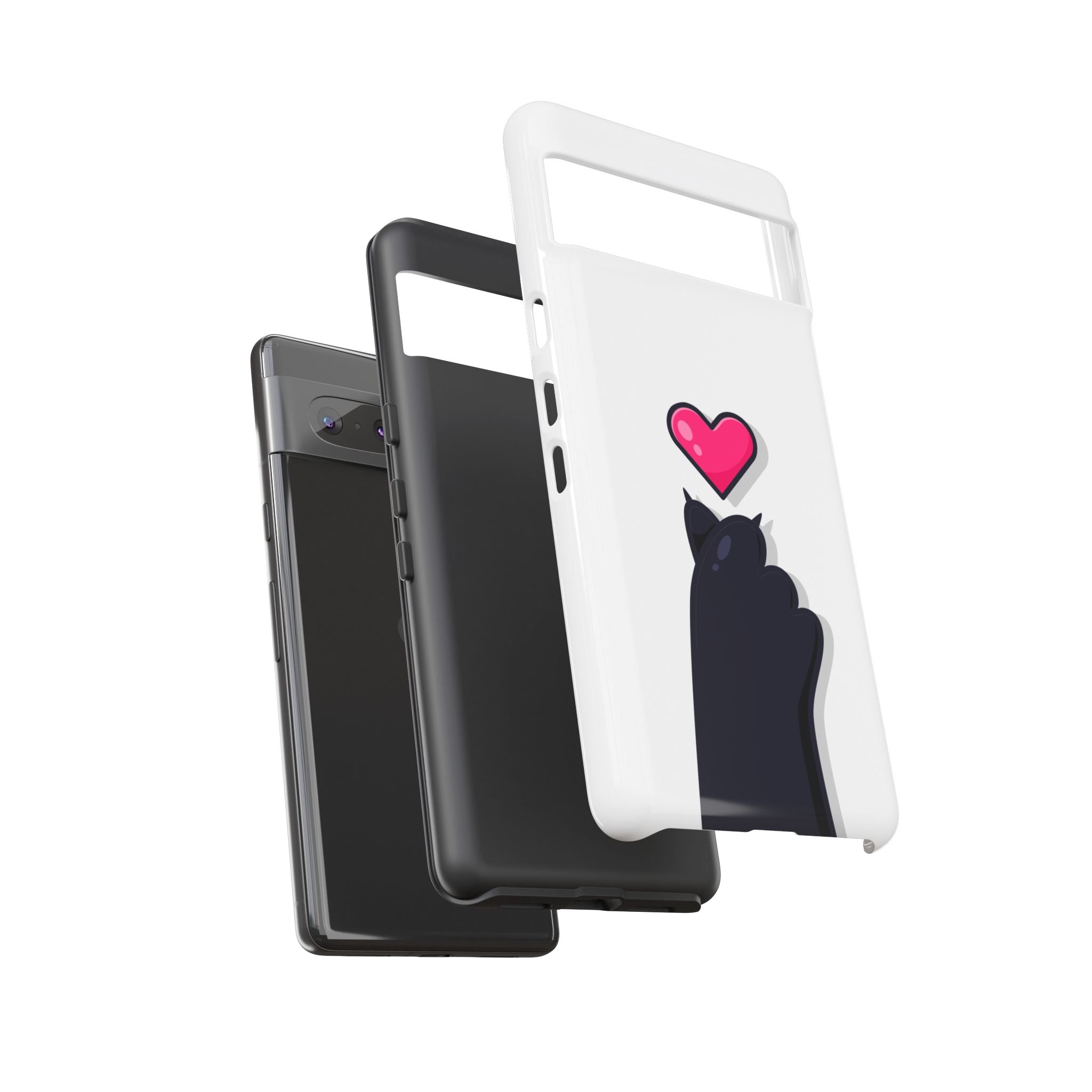 Cute Cat Love Phone Case, Tough Cell Phone Cover, Animal Lover Gifts, Pet Parent Accessories, Valentine's Day Essentials