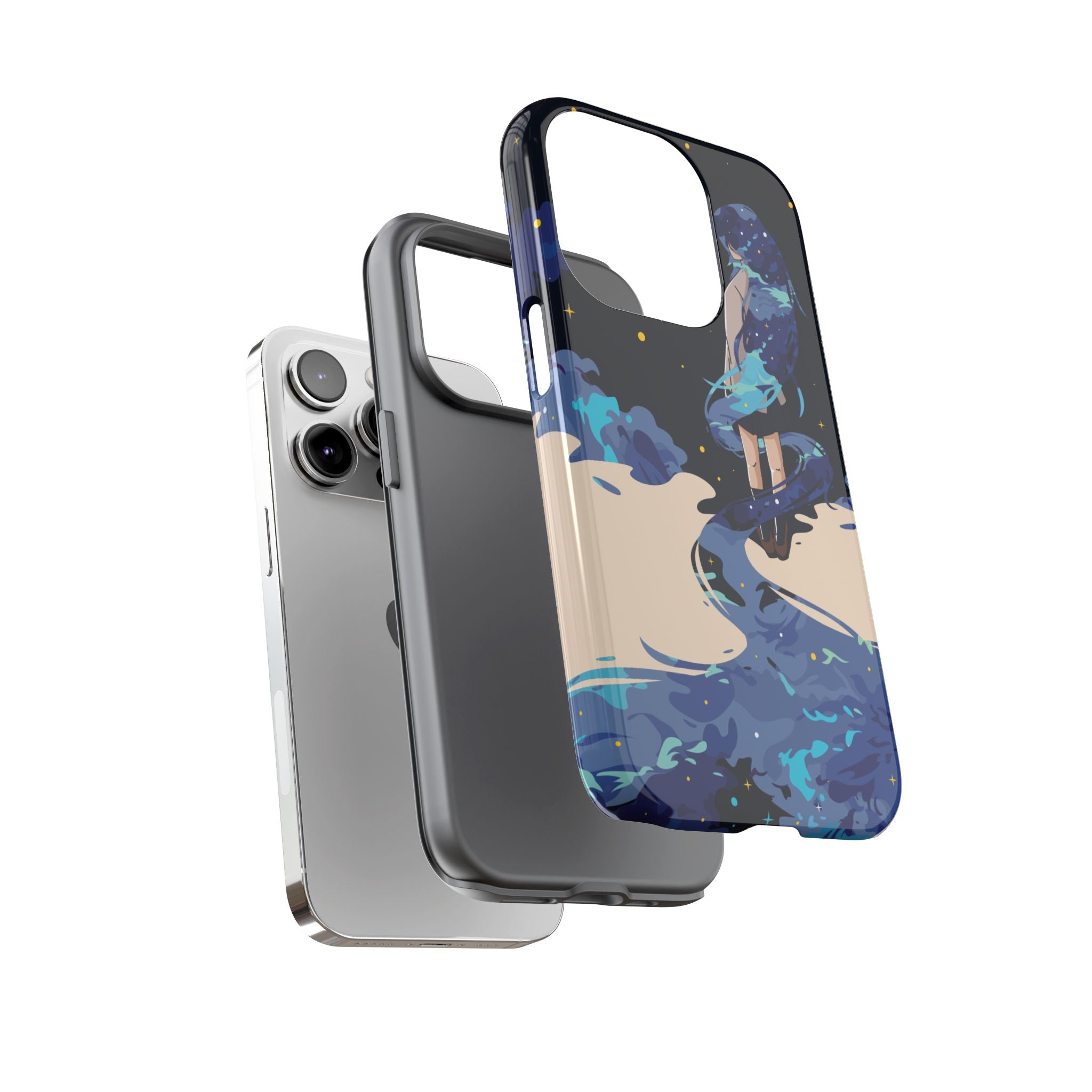 Galaxy-Inspired Phone Case, Celestial Design, Tough Phone Cover, Gift for Space Lovers, Artsy Accessories, Unique Merchandise