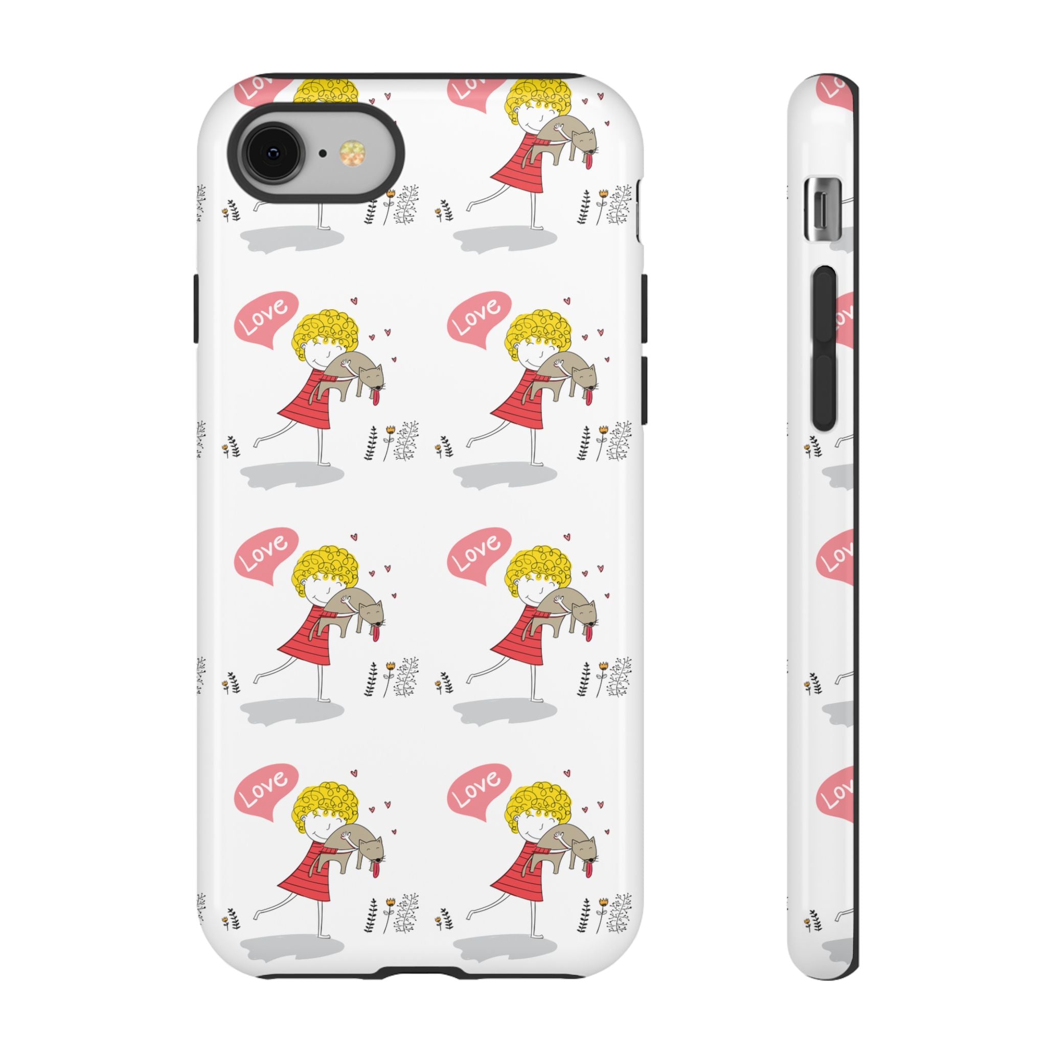 Love-Themed Phone Case | Cute Pet Lover Accessory, Perfect Gift for Birthdays, Anniversaries, Animal Lovers, Valentine's Day