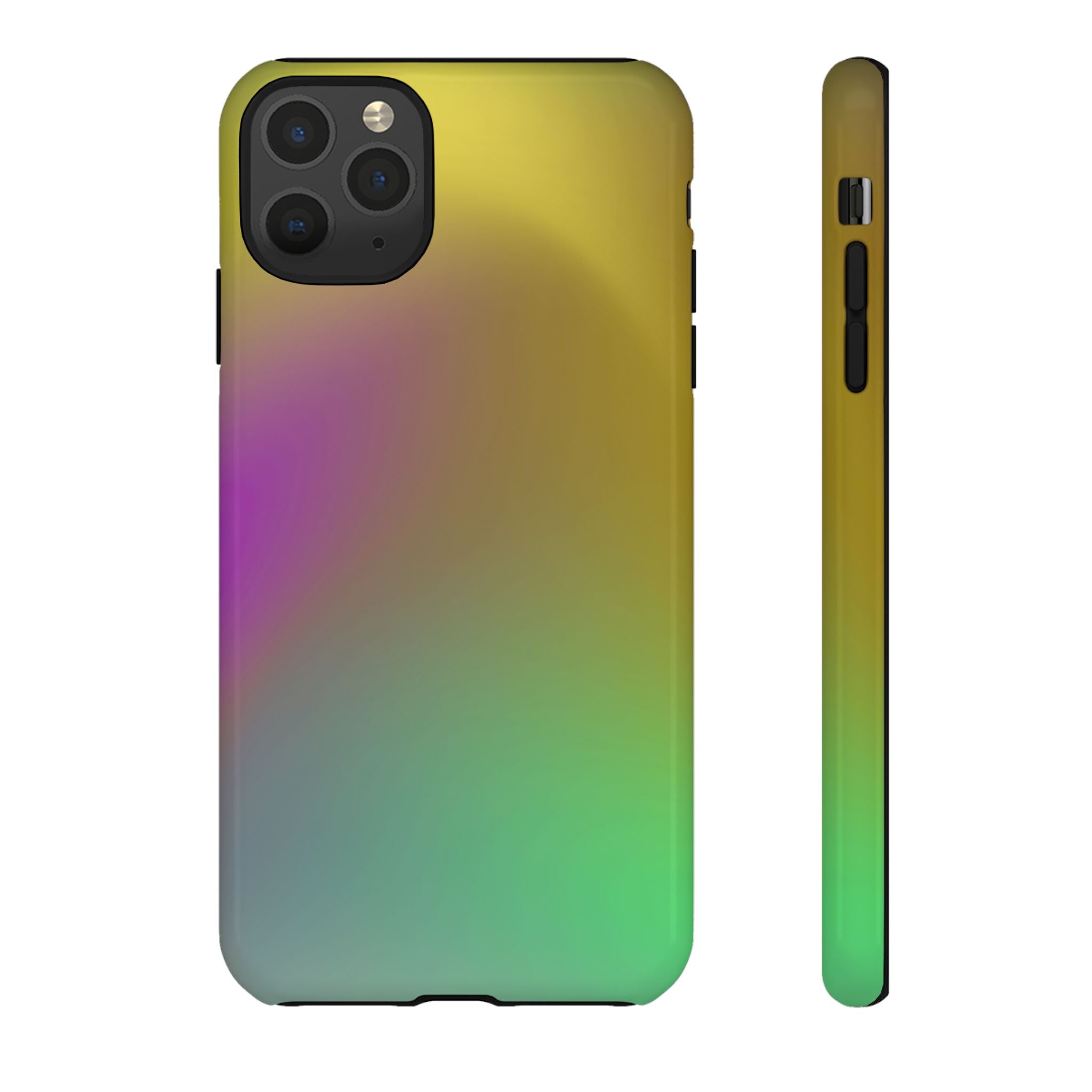 Vibrant Phone Case, Tough Cases, Colorful Phone Cover, Durable Mobile Case, Yellow Green Gradient Design