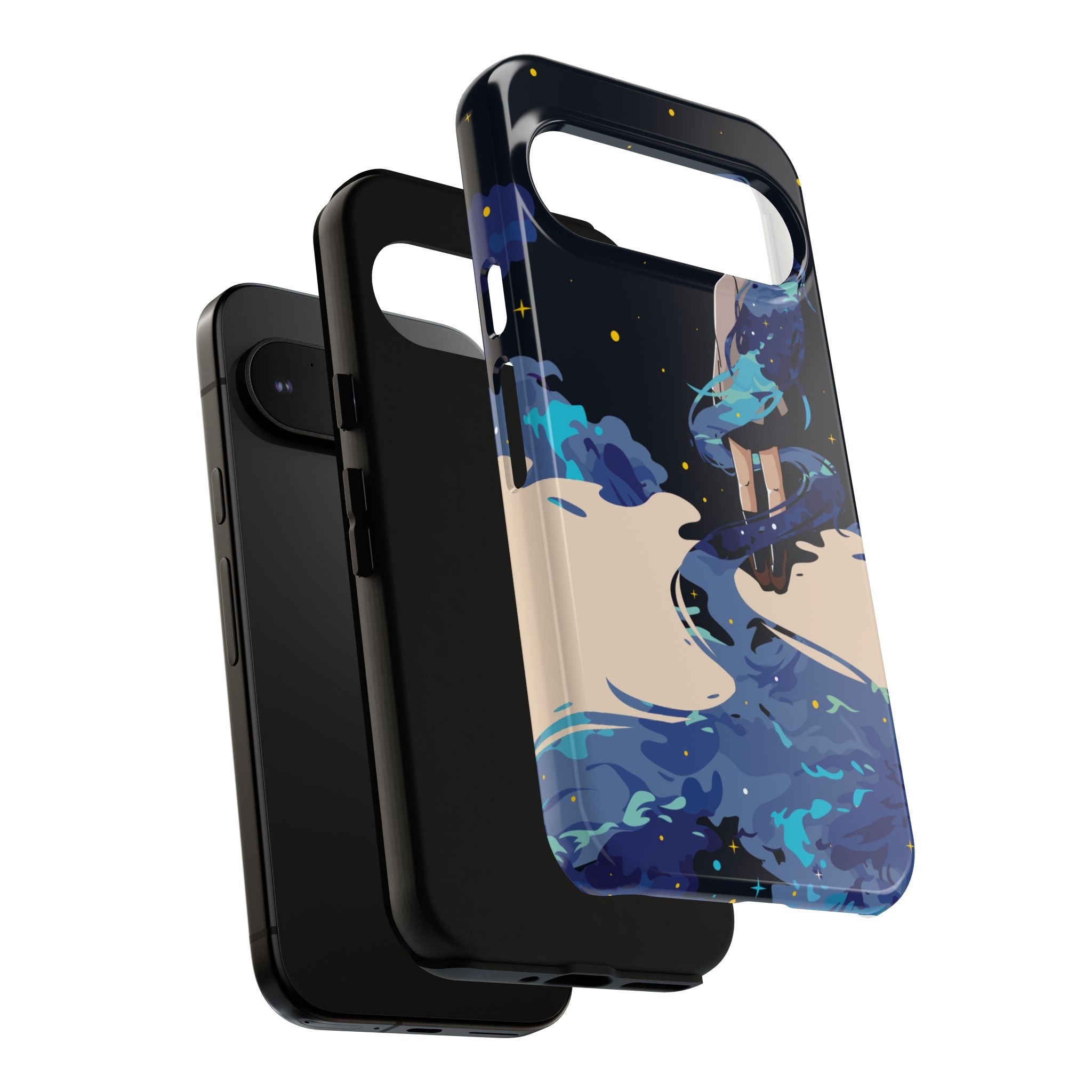 Galaxy-Inspired Phone Case, Celestial Design, Tough Phone Cover, Gift for Space Lovers, Artsy Accessories, Unique Merchandise