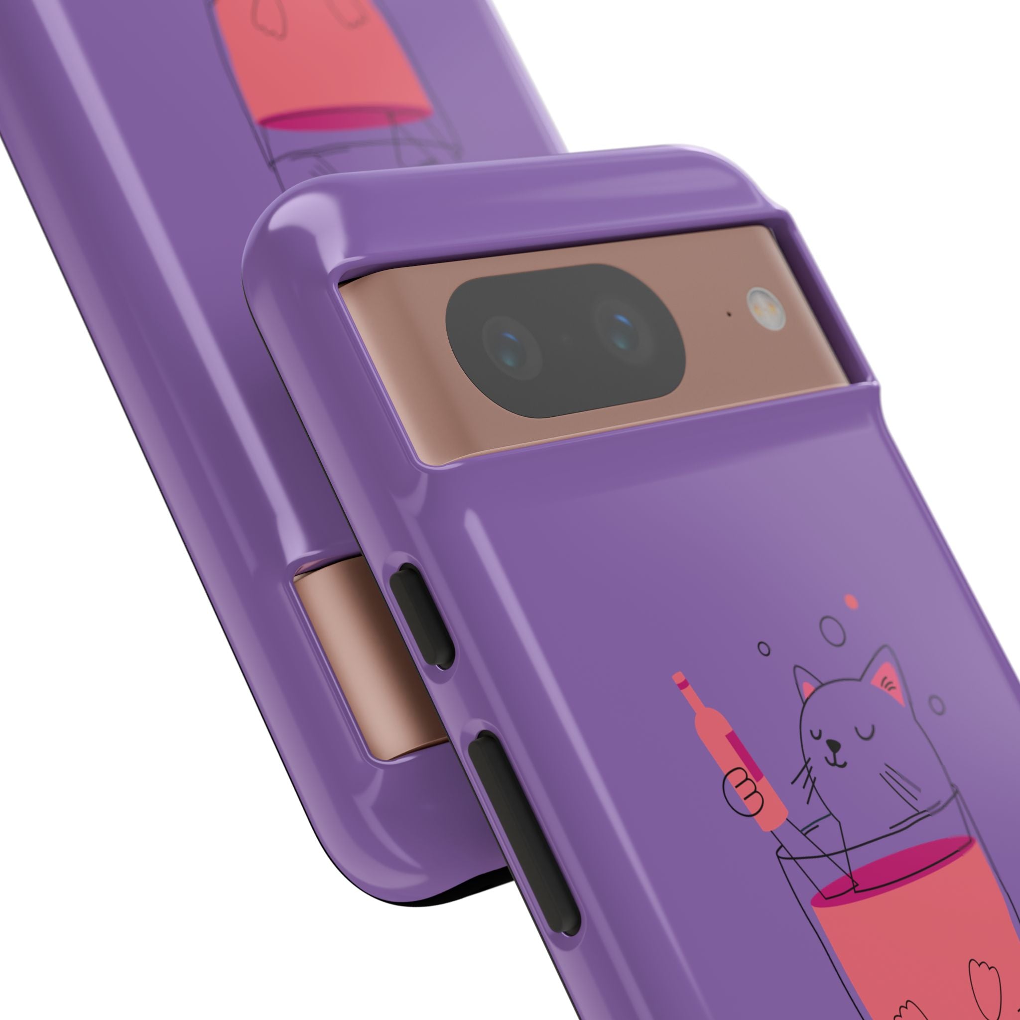 Cute Cat Phone Case, Fun Gift for Cat Lovers, Colorful Phone Cover, Pet Lover Accessory, Unique Cat Themed Case