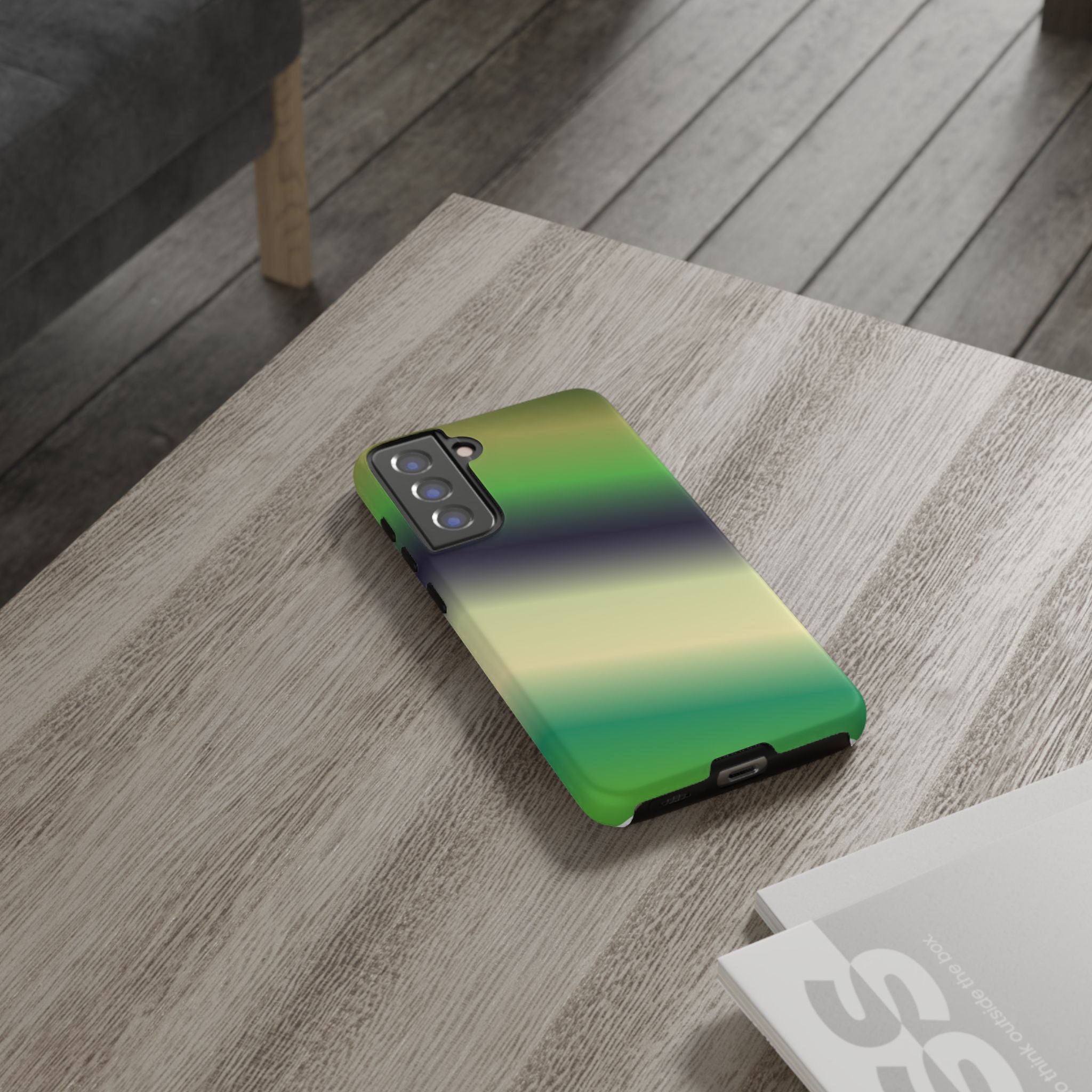 Gradient Phone Case - Tough Cases, Unique Cell Phone Cover, Stylish Tech Accessories, Green and Black Gradient, Perfect Gift