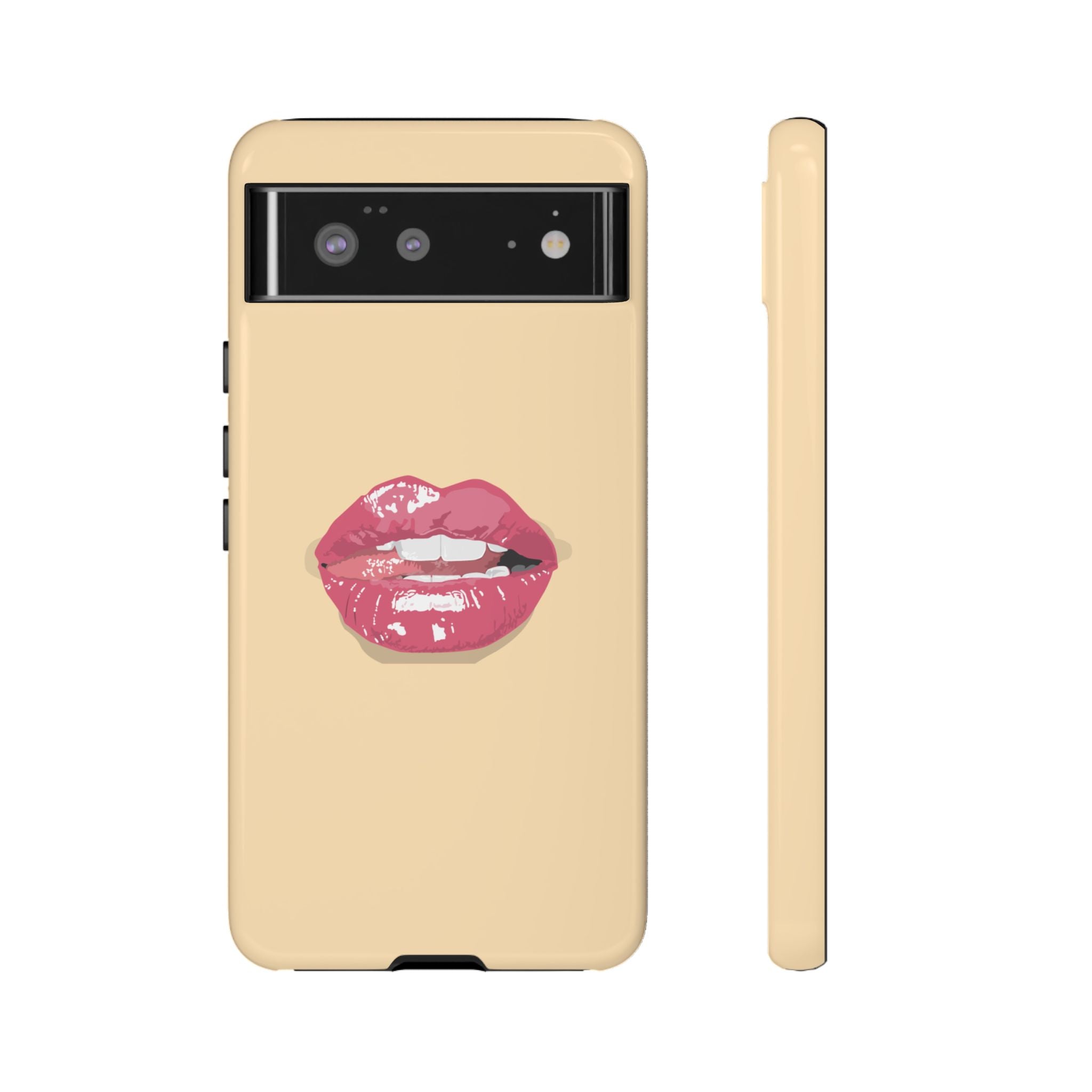 Stylish Phone Case with Lip Print, Trendy Mobile Cover, Fashion Accessory, Gift for Her, Cute Cell Phone Case