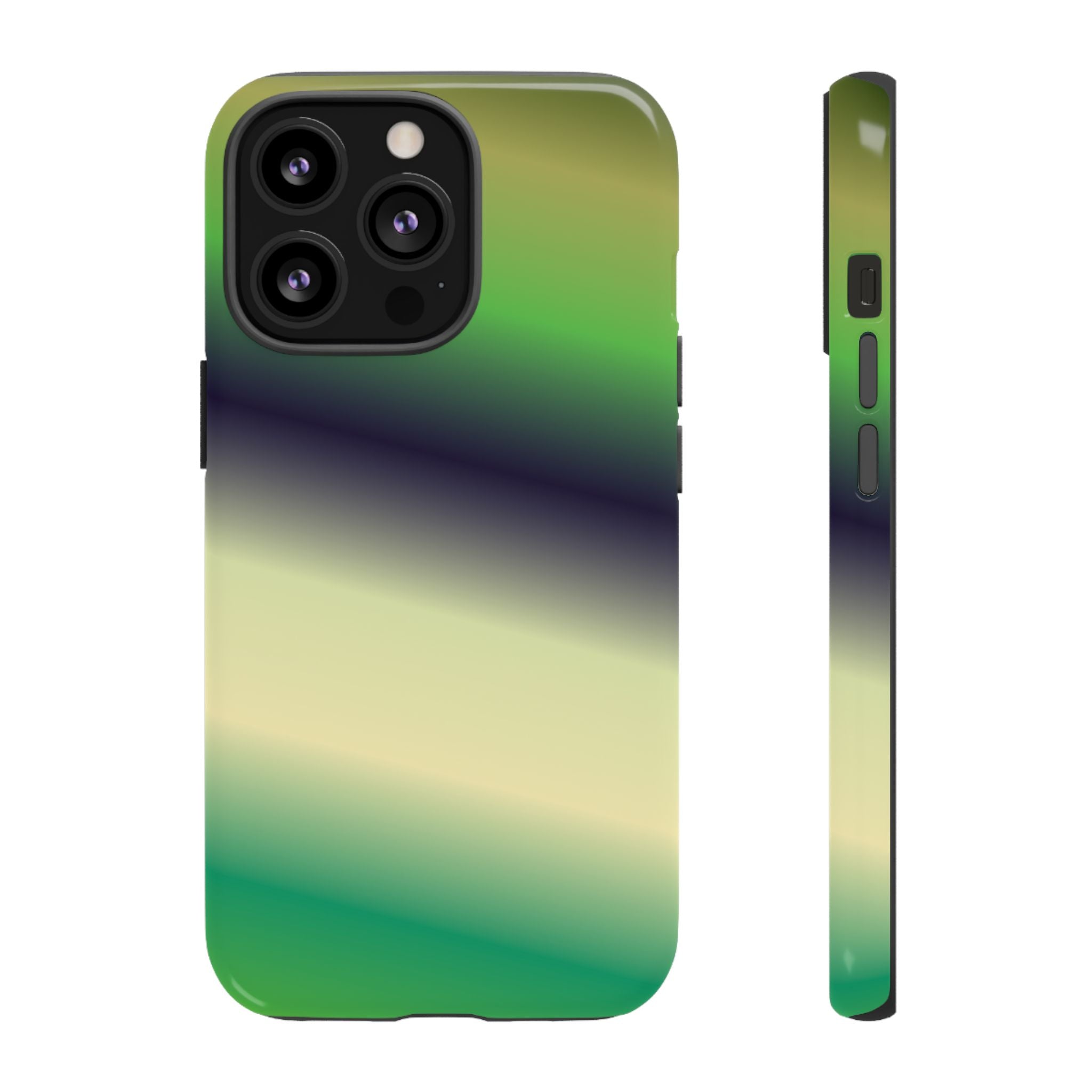 Gradient Phone Case - Tough Cases, Unique Cell Phone Cover, Stylish Tech Accessories, Green and Black Gradient, Perfect Gift
