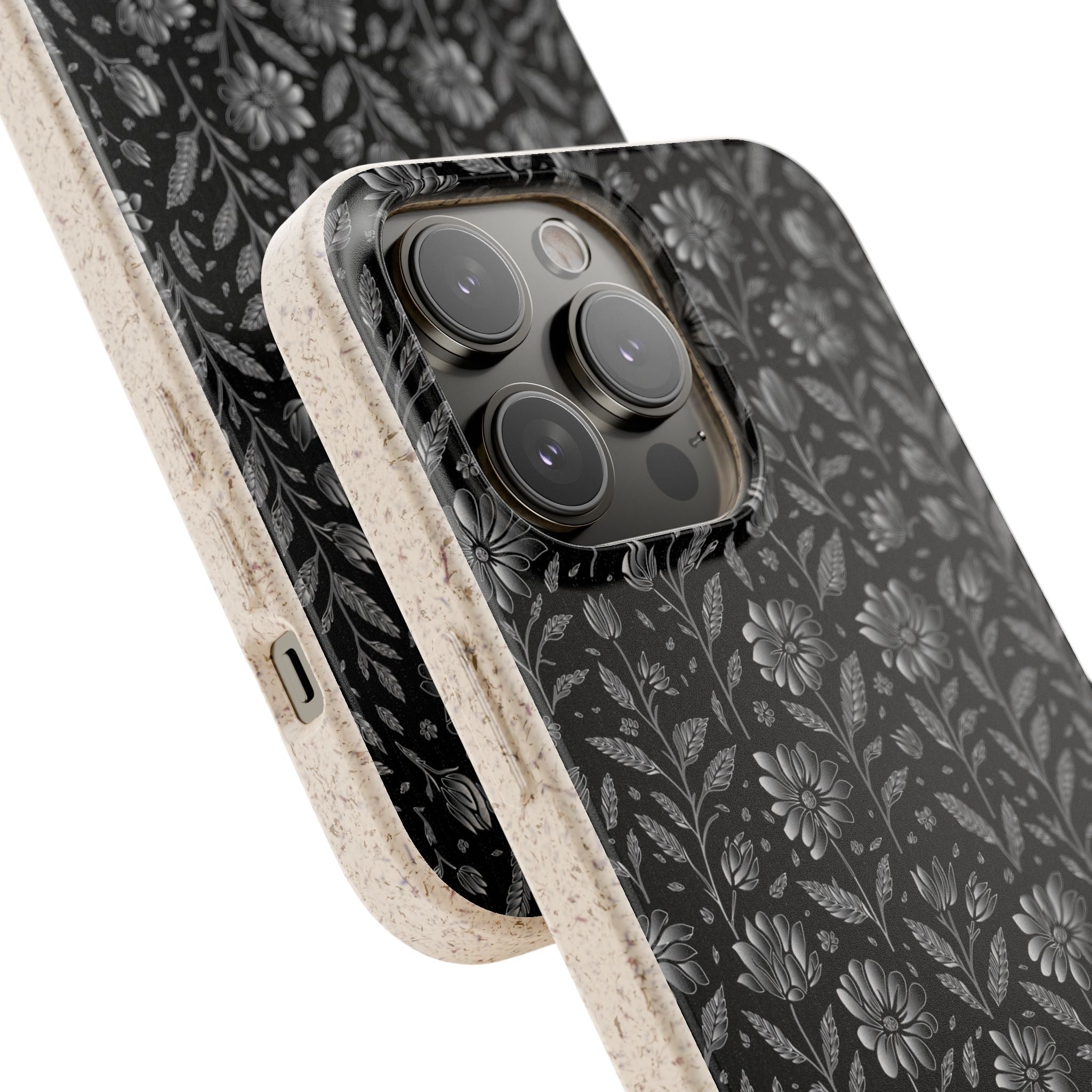 Eco-Friendly Floral Phone Case, Biodegradable iPhone Case, Sustainable Fashion Accessory, Nature Lover Gift, Eco-Conscious Phone Cover
