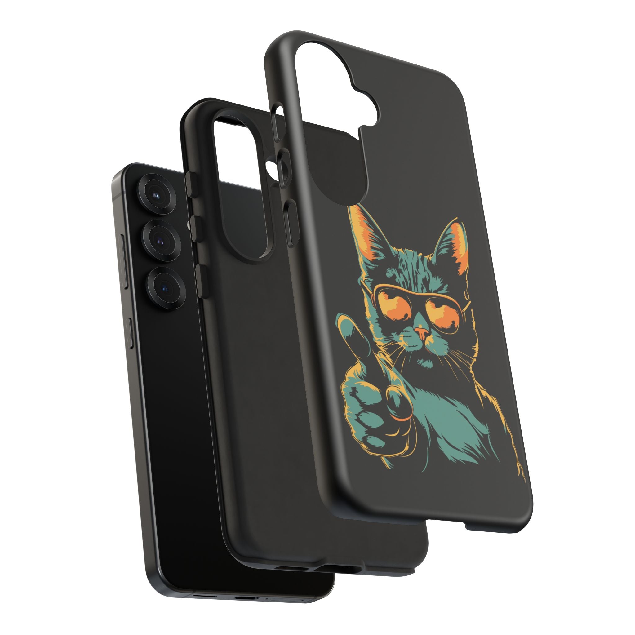 Cool Cat Phone Case, Stylish Phone Cover, Pet Lover Gift, Cute Cat Design, Fun Cat Accessories