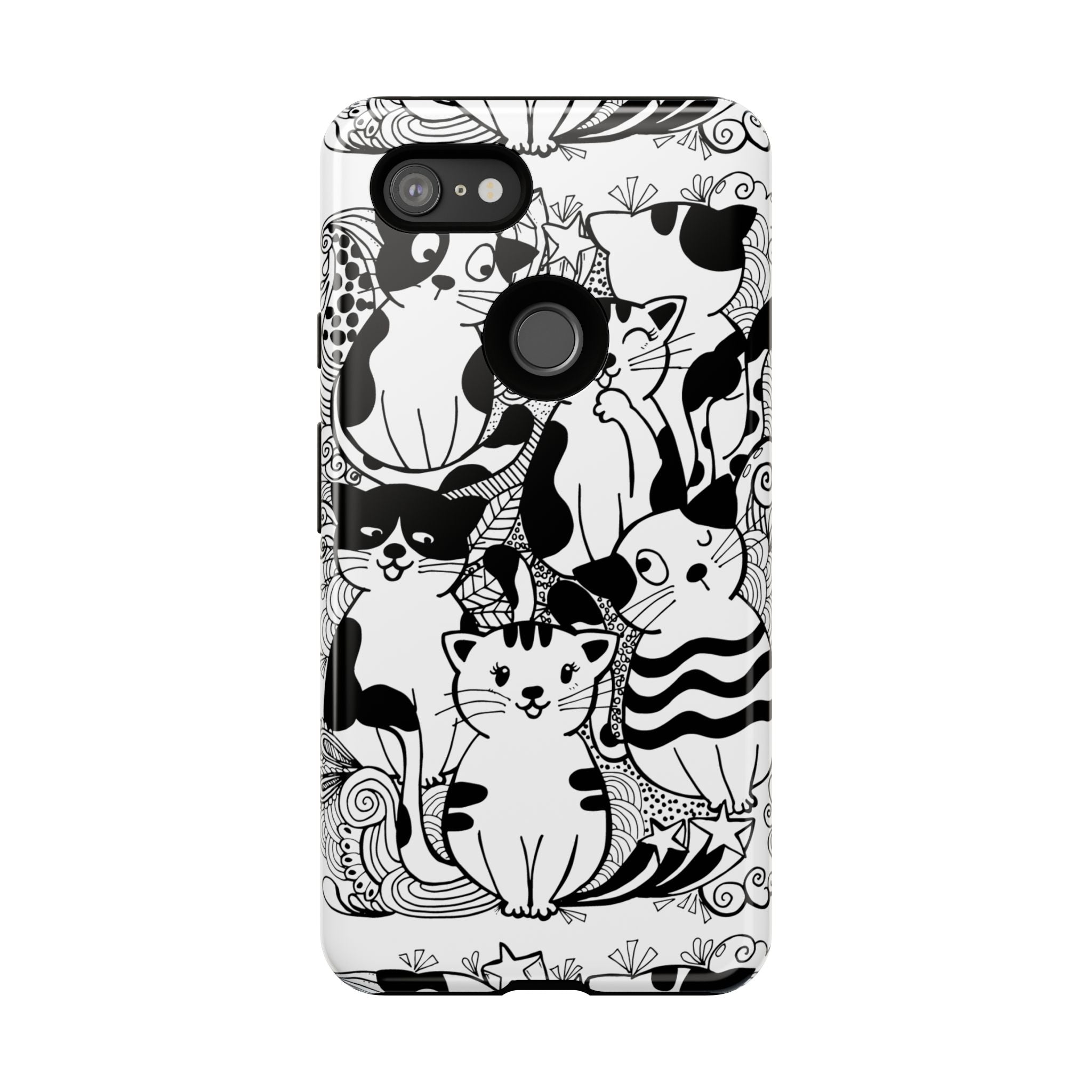 Cat-Themed Phone Case, Cute Cat Art, Pet Lover Gift, Birthday Present, Unique Cat Decor, Fun Tech Accessories, Animal Lover Case