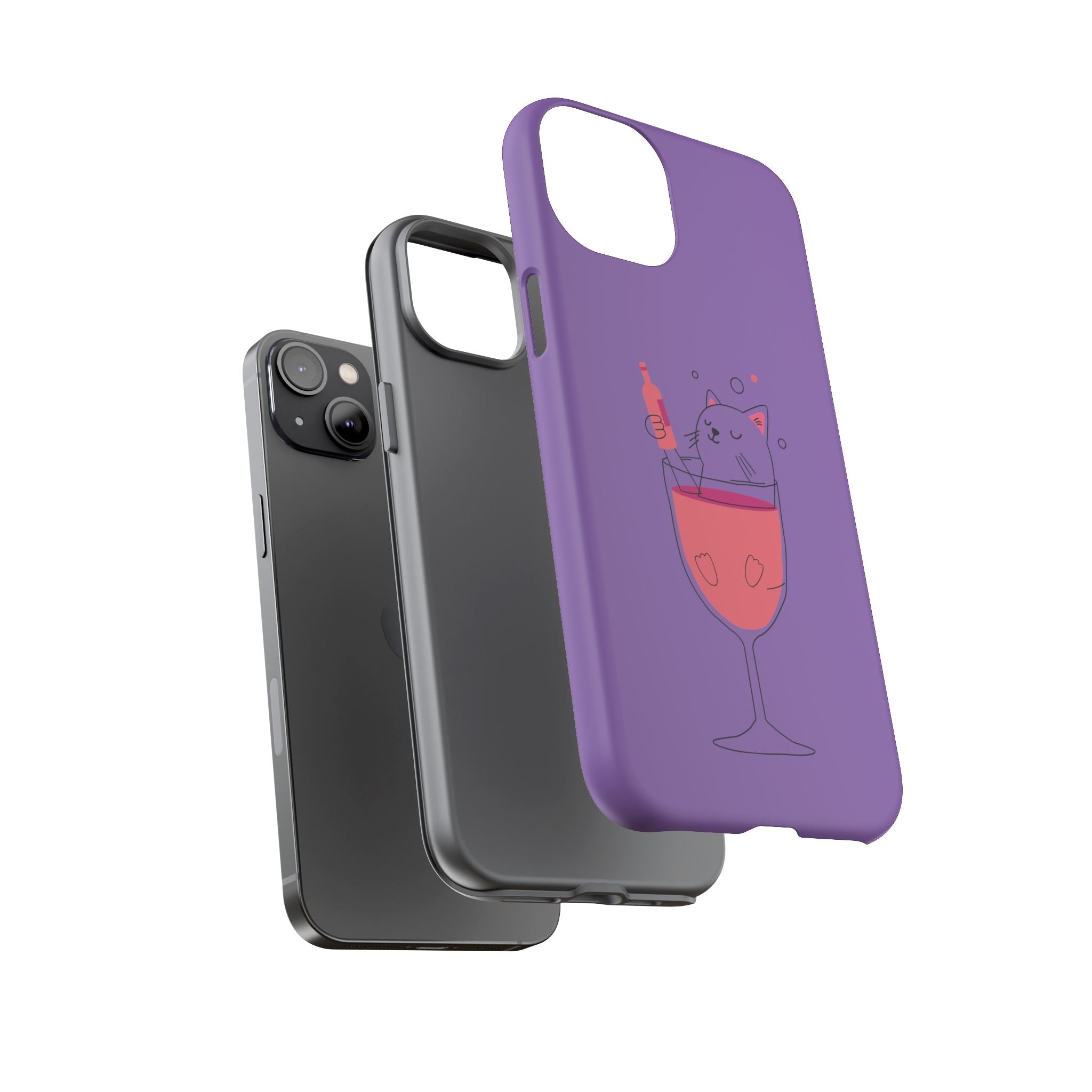 Cute Cat Phone Case, Fun Gift for Cat Lovers, Colorful Phone Cover, Pet Lover Accessory, Unique Cat Themed Case